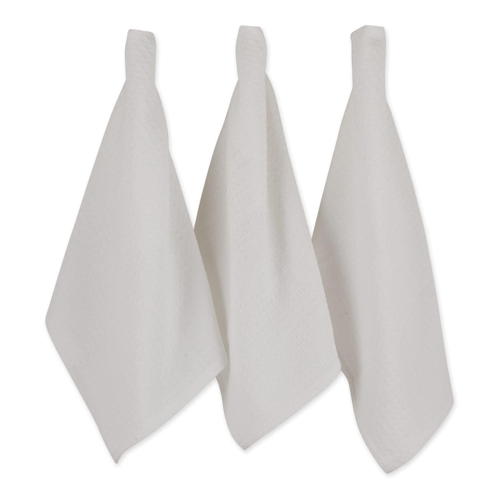 DII® White Recycled Cotton Waffle Dish Towels, 6ct.