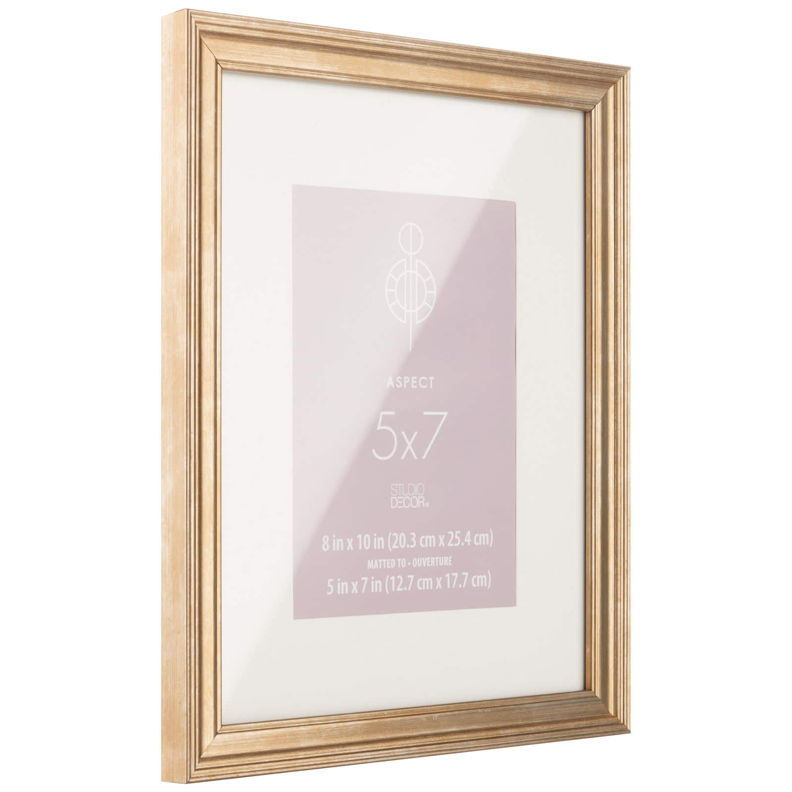 Gold Narrow 5&#x22; x 7&#x22; with Mat Frame, Aspect by Studio D&#xE9;cor&#xAE;