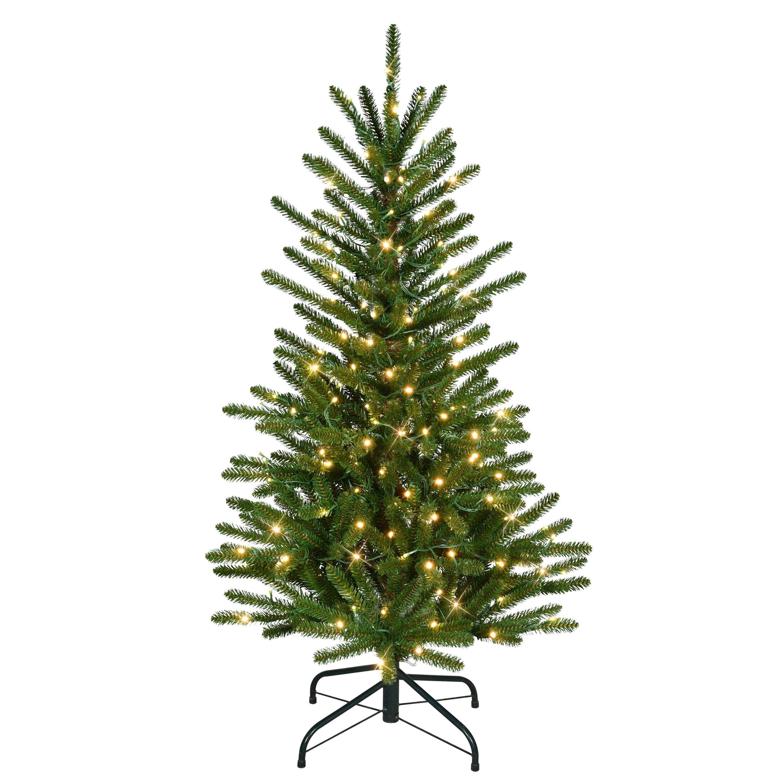 4.5ft. Pre-Lit Mountain View Spruce Artificial Christmas Tree, Warm White LED Lights