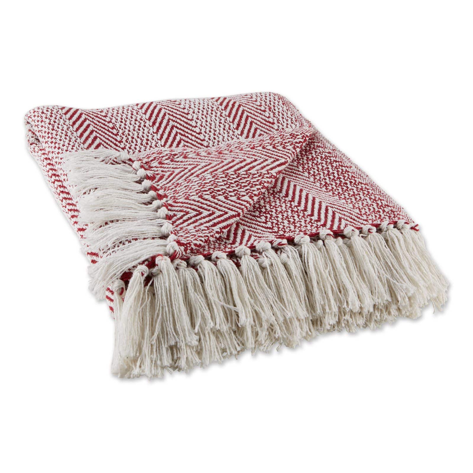 DII® Barn Red Herringbone Stripe Throw