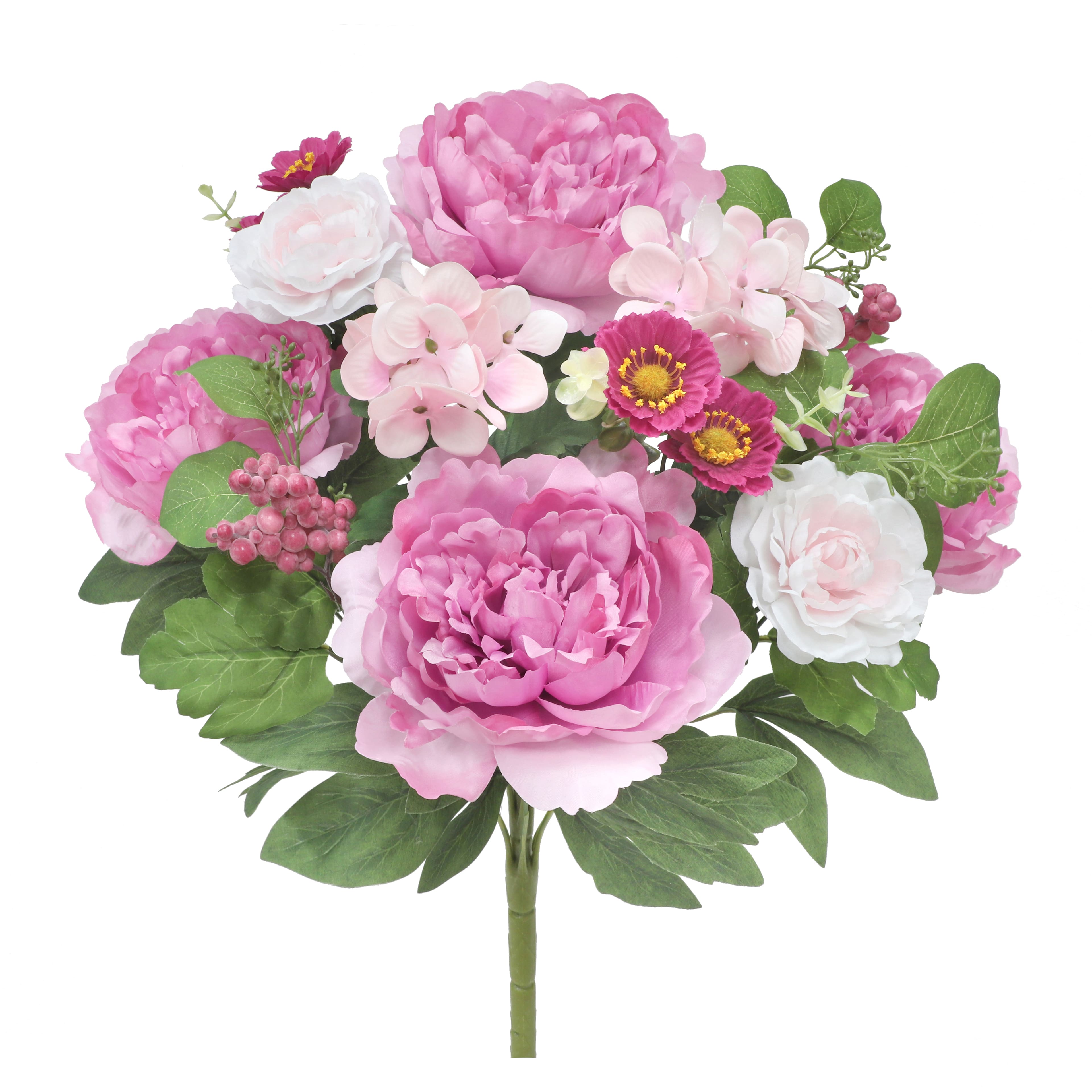 21" Pink Peony, Ranunculus & Hydrangea Bush by Ashland®