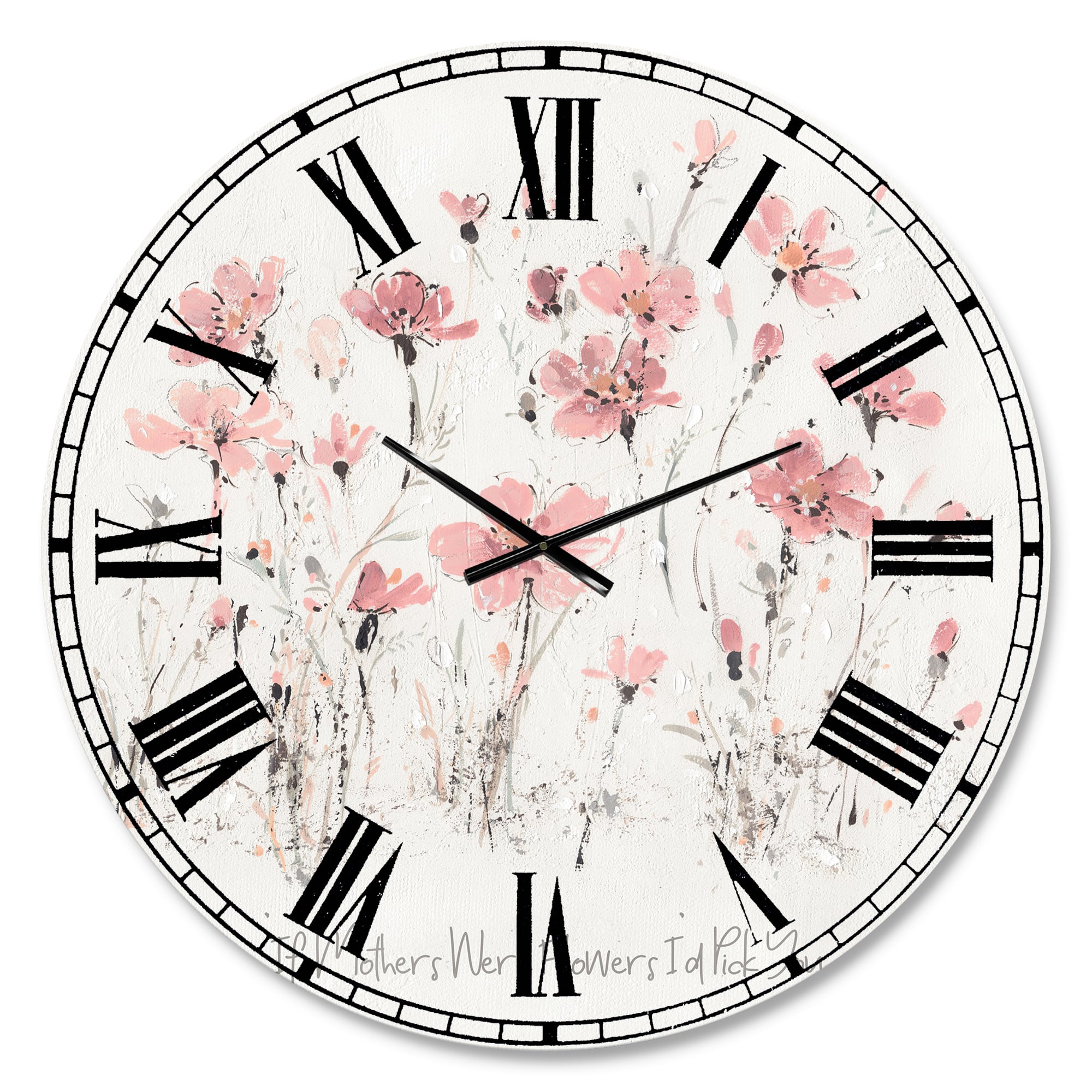 Designart Wildflowers III Traditional Wall Clock