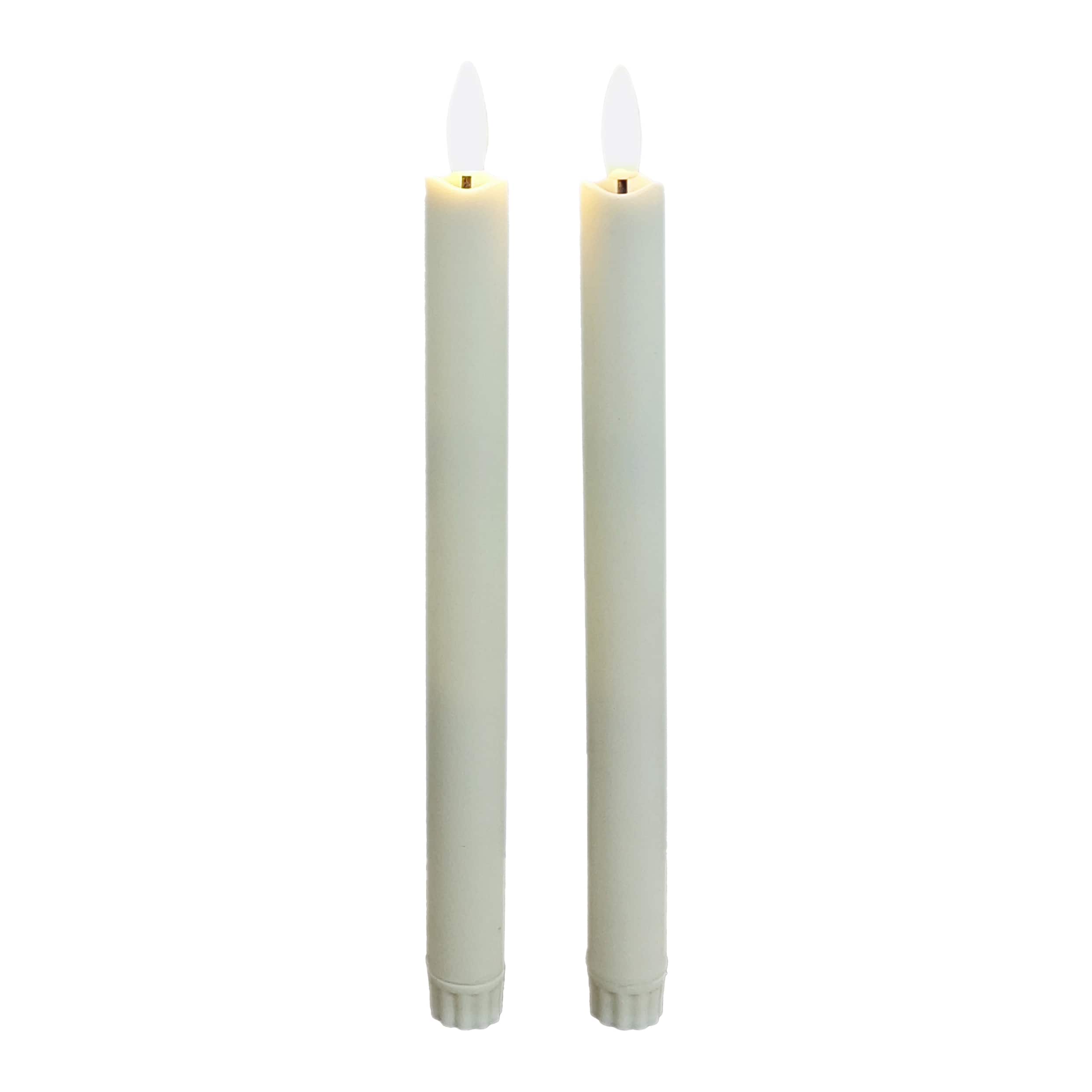 10&#x22; Flickering LED Wax Taper Candles, 2ct. by Ashland&#xAE;