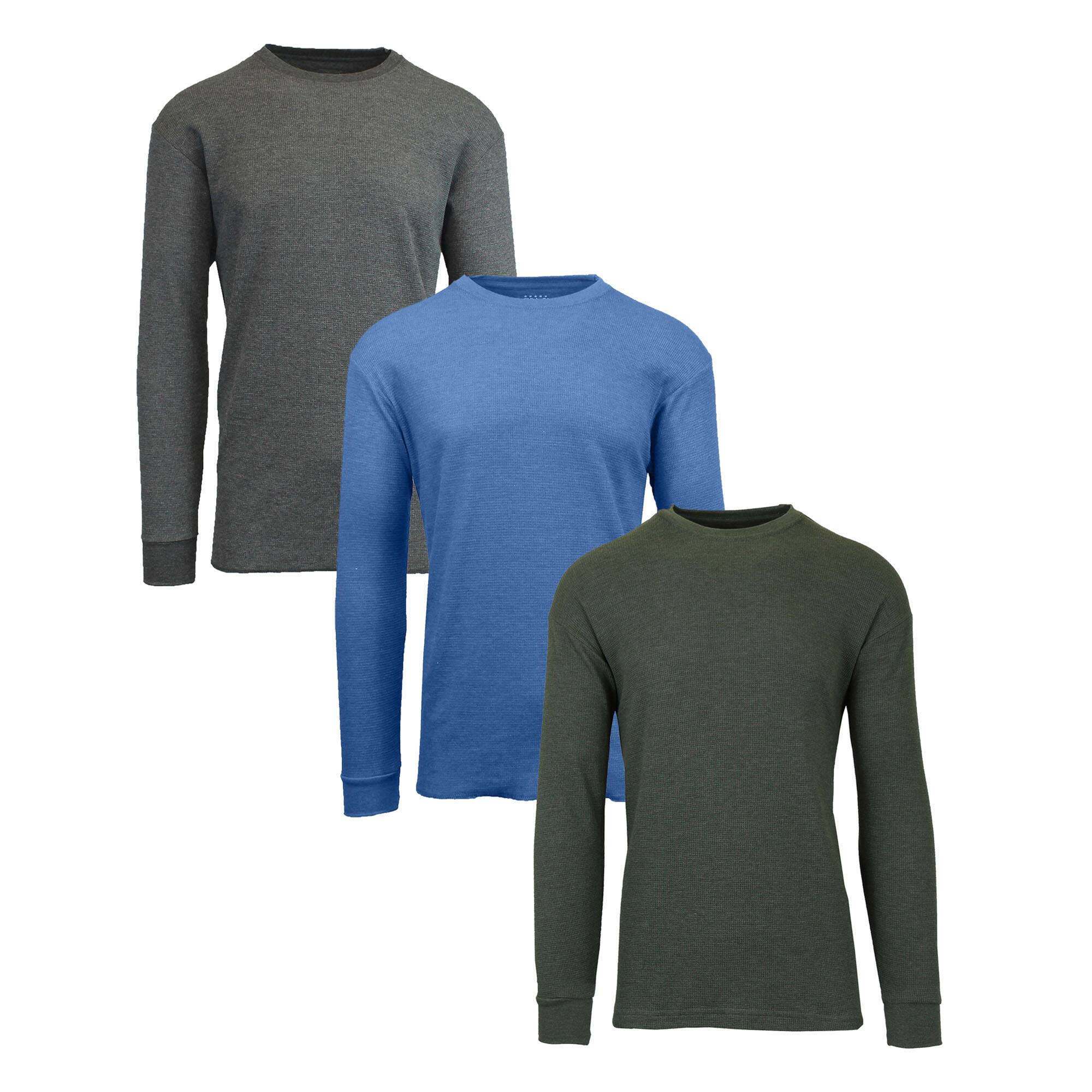Galaxy by Harvic Long Sleeve Classic Men's Thermal Shirt 3 Pack