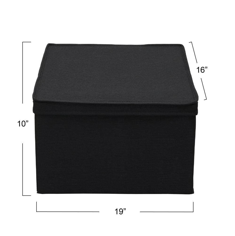 Household Essentials Fabric Storage Bin with Lid, 2ct.