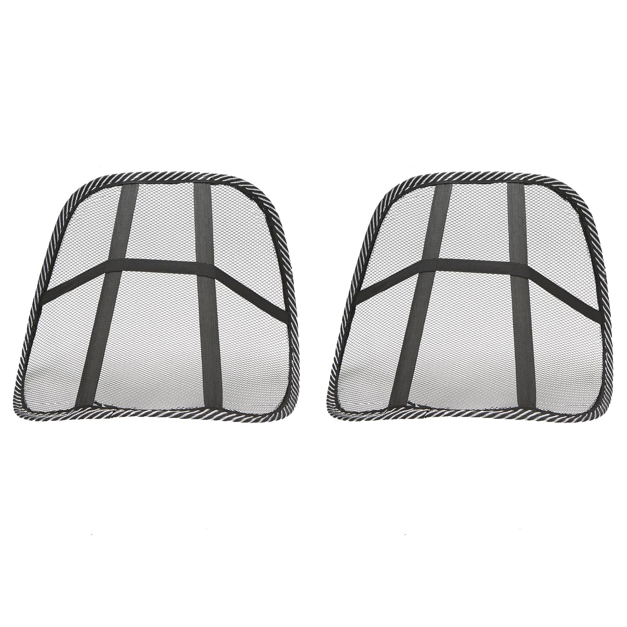 Mind Reader Black Mesh Lumbar Support Adjustable Cushion Set