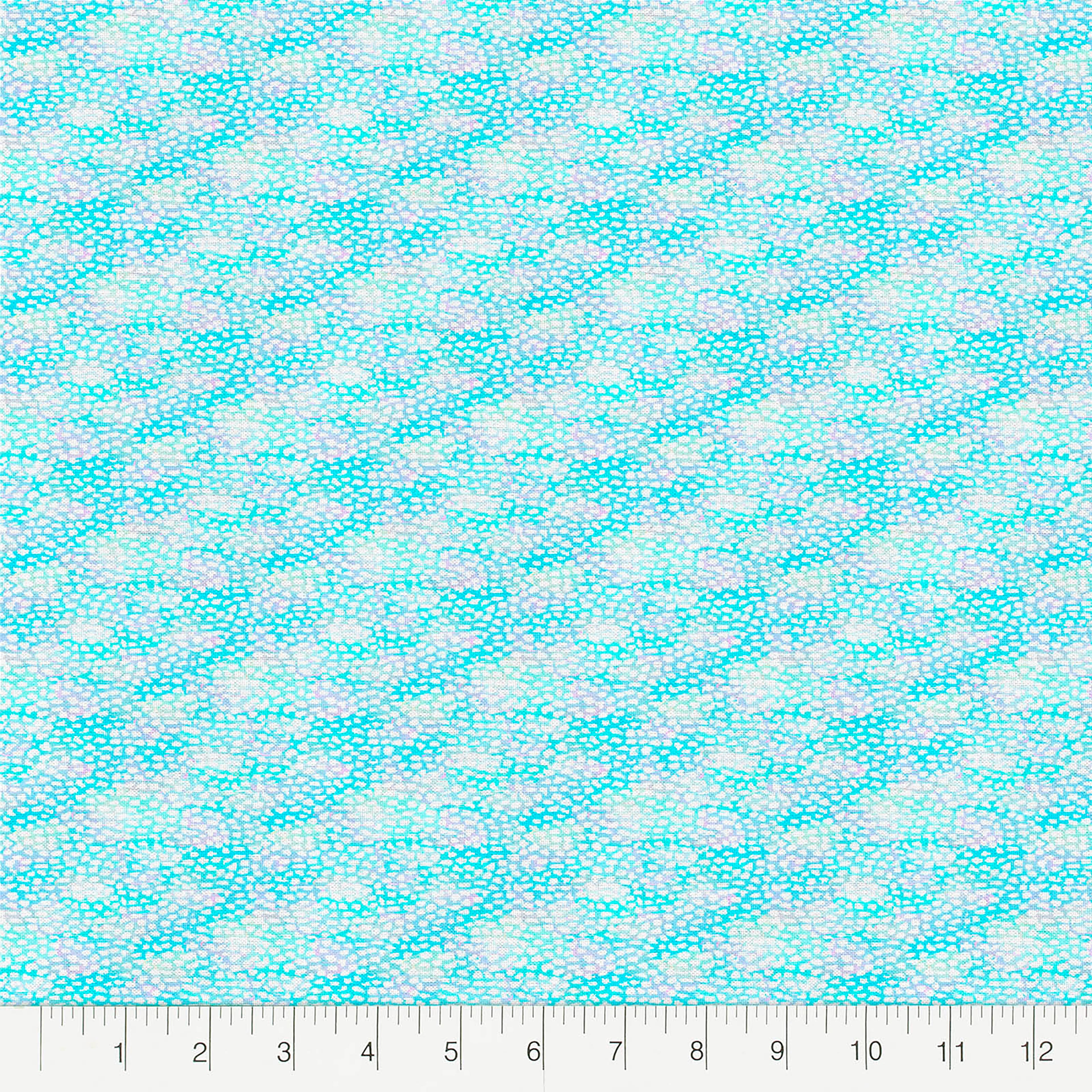 Fabric Editions Turquoise Abstract Dot Cotton Fabric