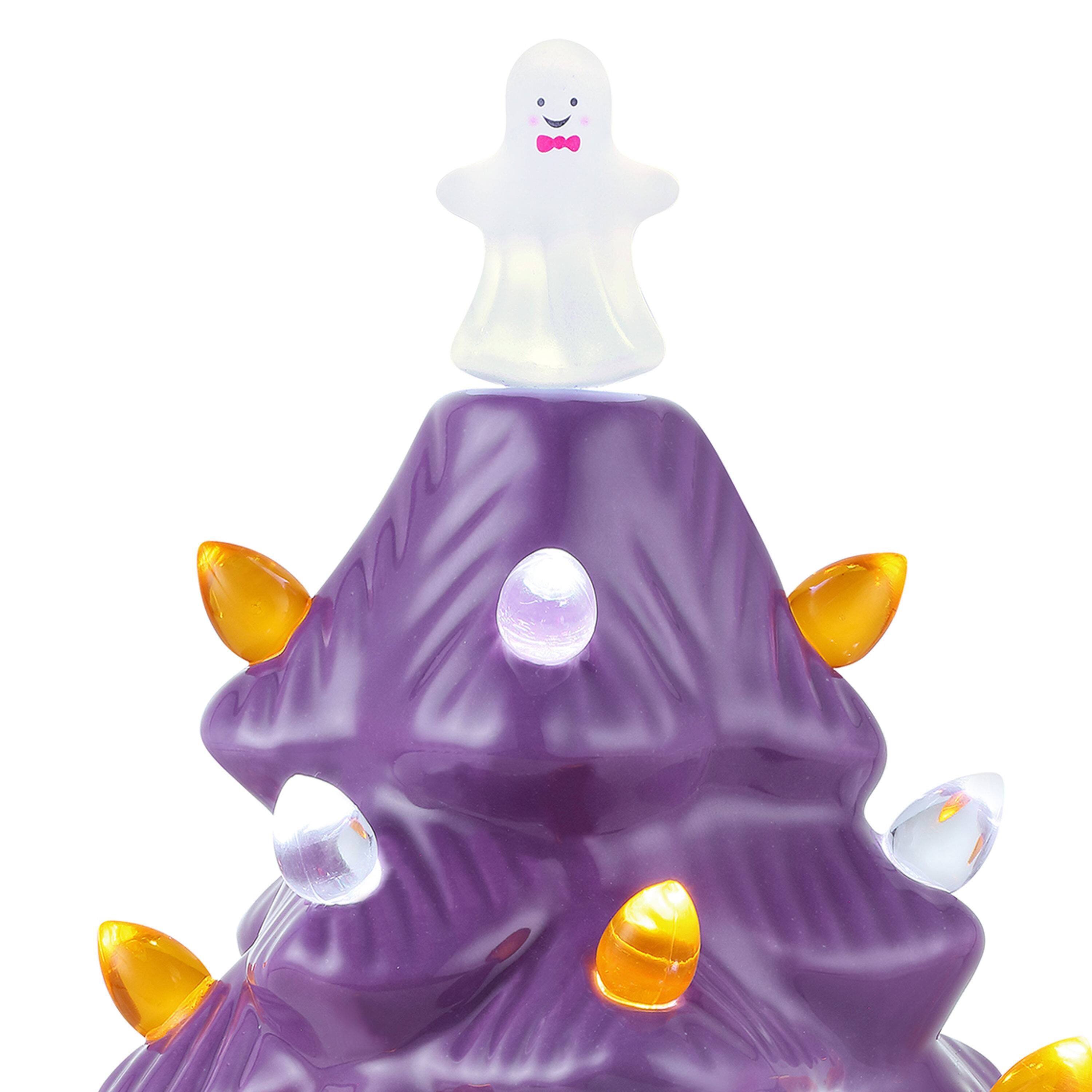 Mr. Halloween 11.7" Purple Ceramic Tree