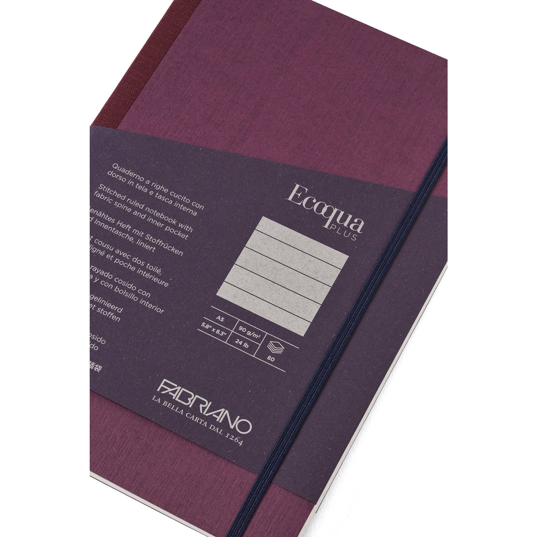 Fabriano&#xAE; EcoQua Plus A5 Lined Fabric-Bound Notebook