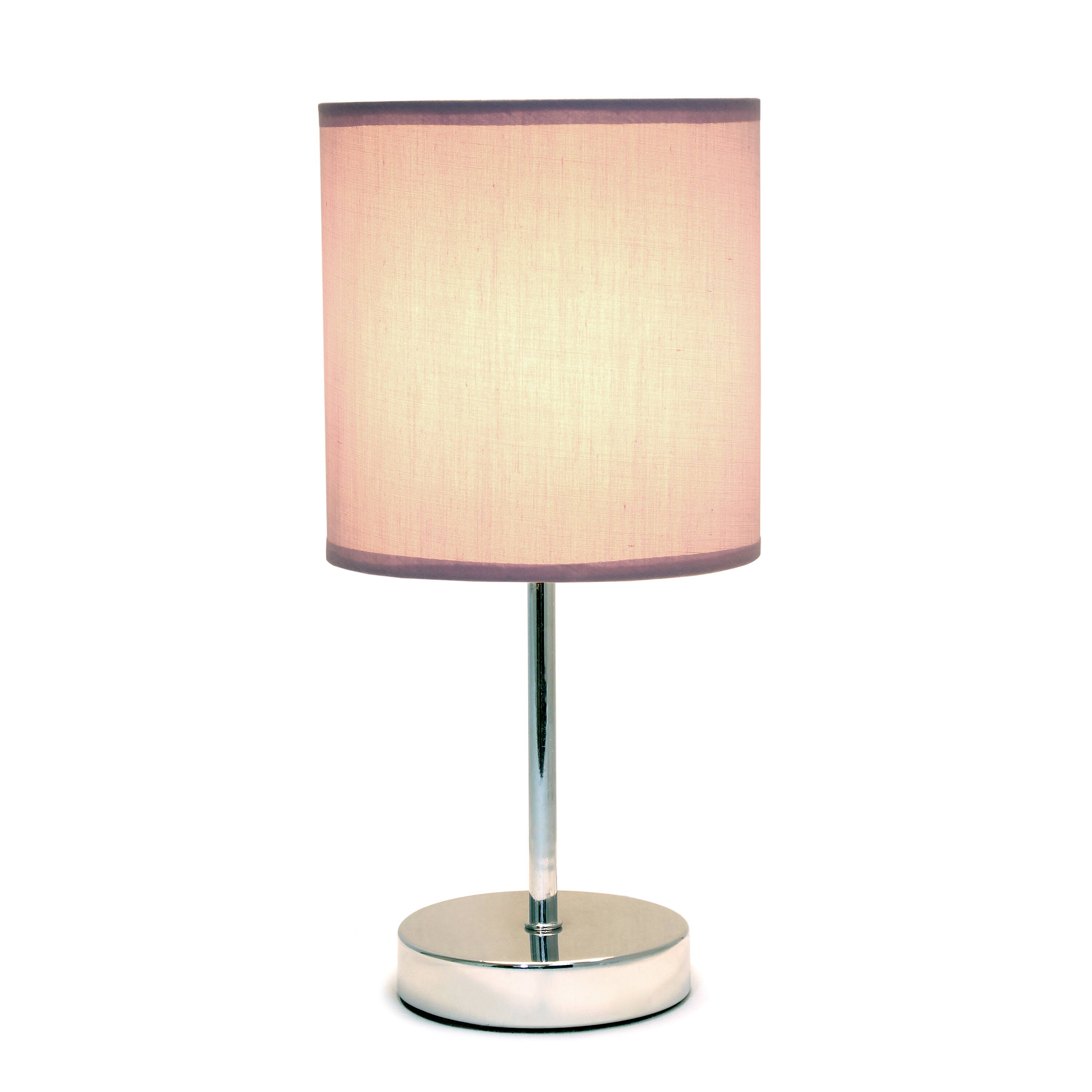 Creekwood Home Nauru 12&#x22; Brushed Nickel Petite Metal Stick Table Lamp
