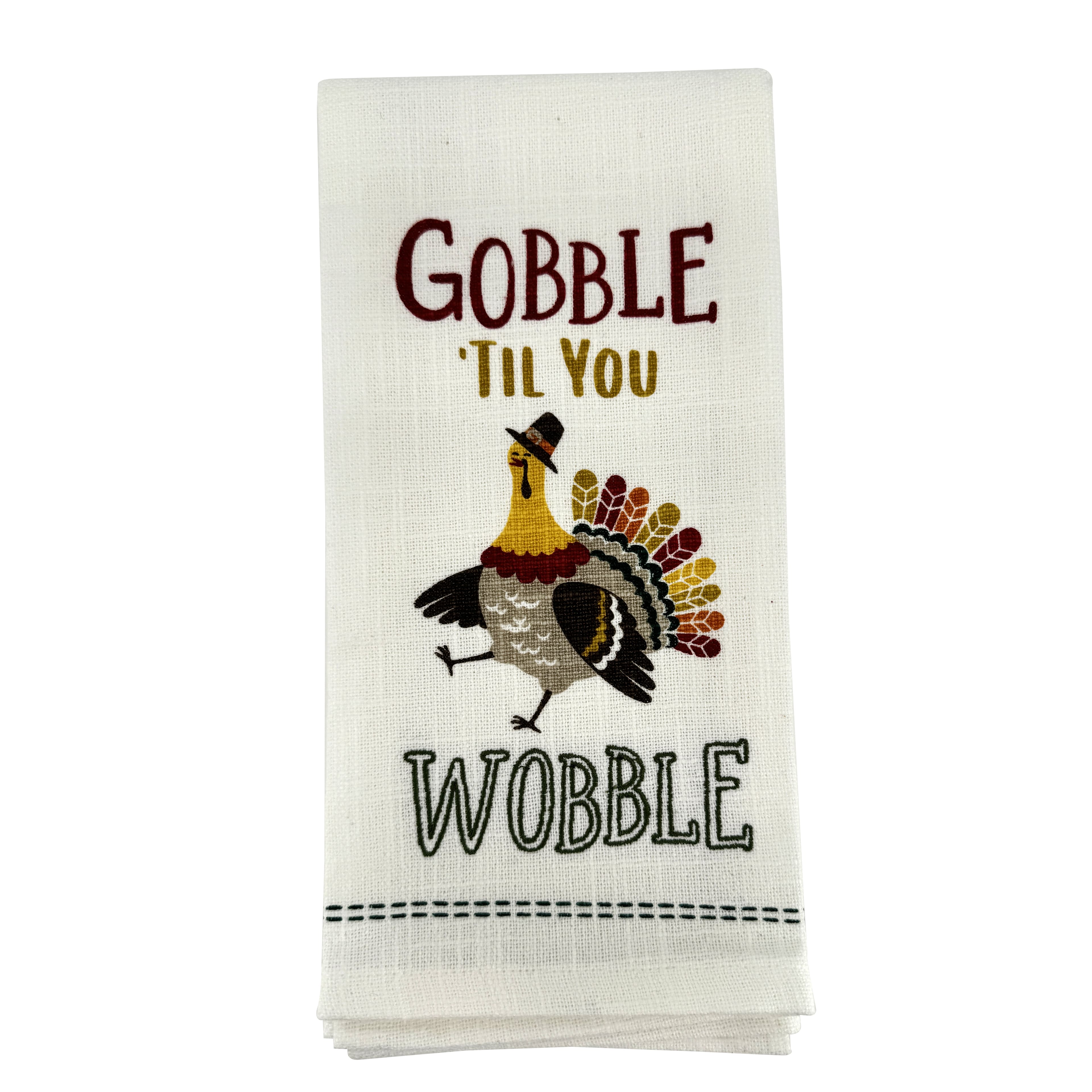 Gobble &#x27;Til You Wobble Tea Towel Set by Celebrate It&#xAE;