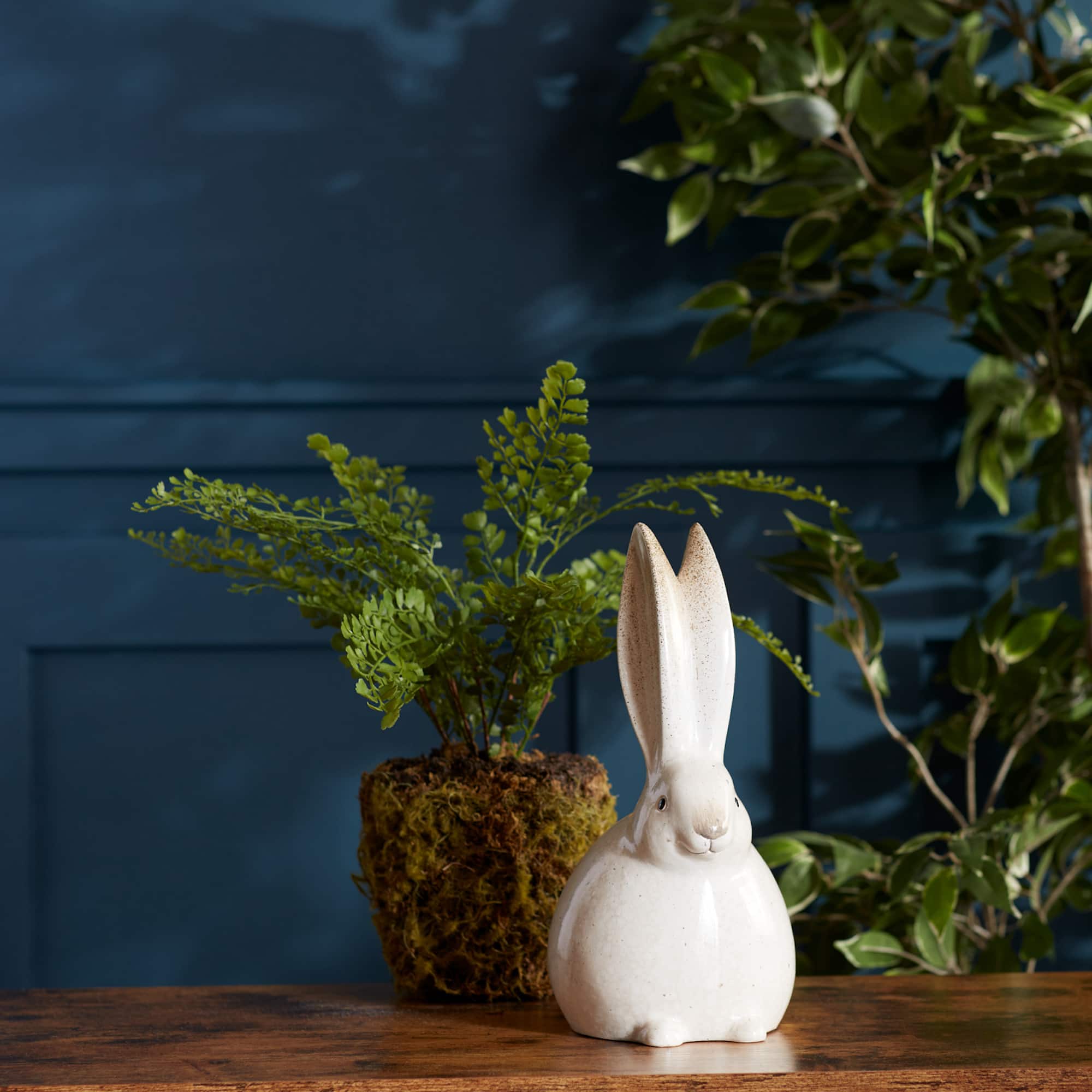 12" Terracotta Bunny Figurine Set