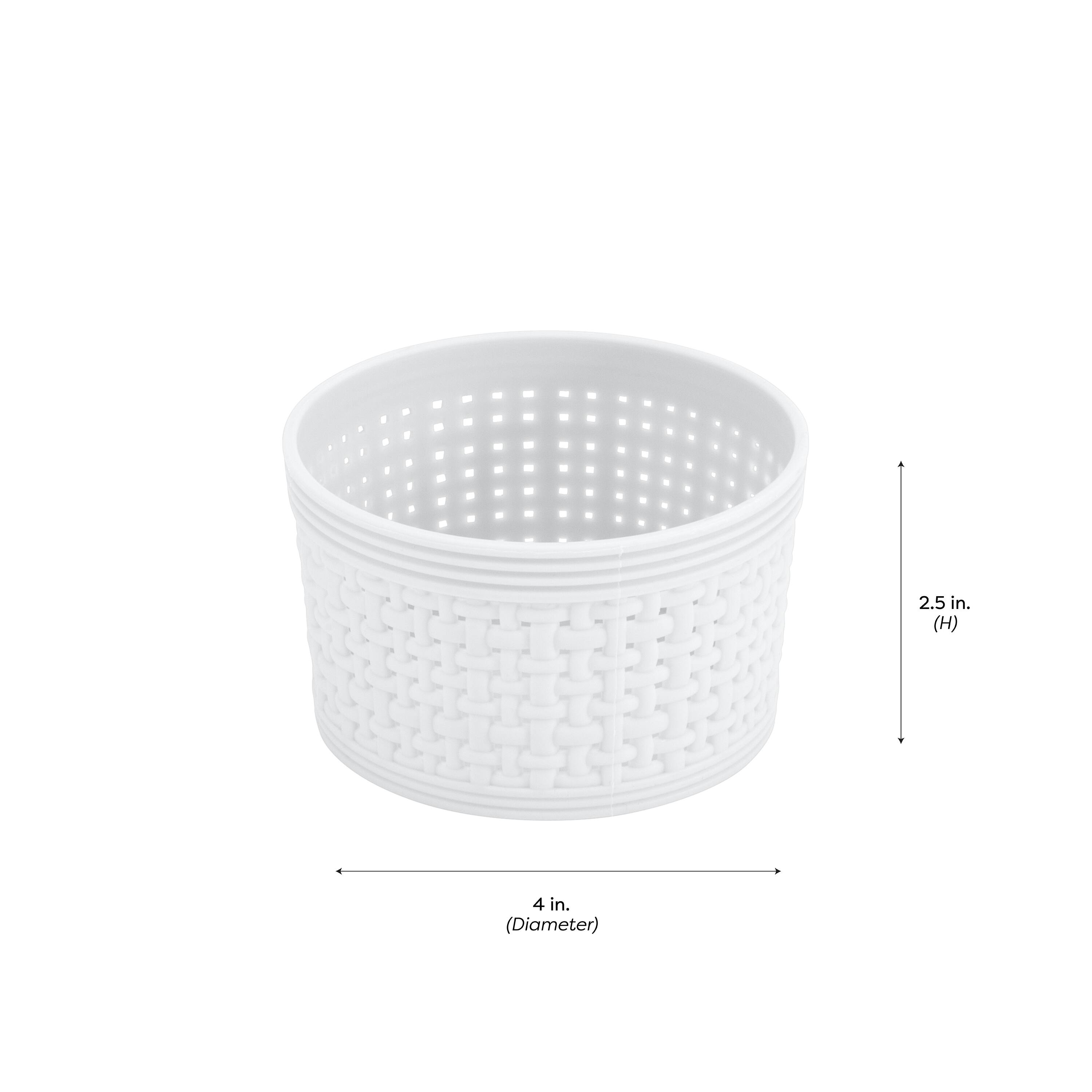 Simplify 6-Piece White Organizing Basket Set