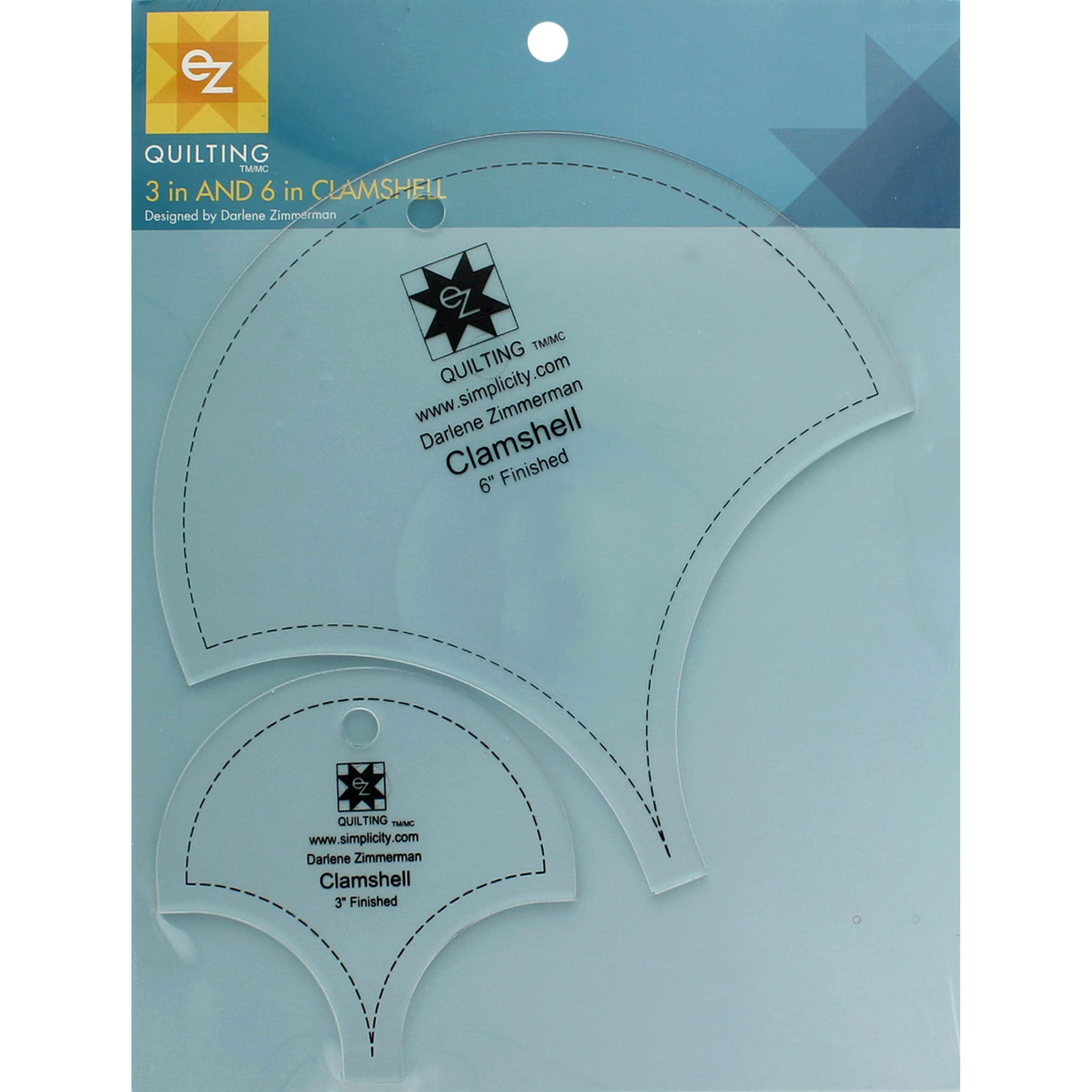 EZ Quilting Clam Template, 3 & 6
