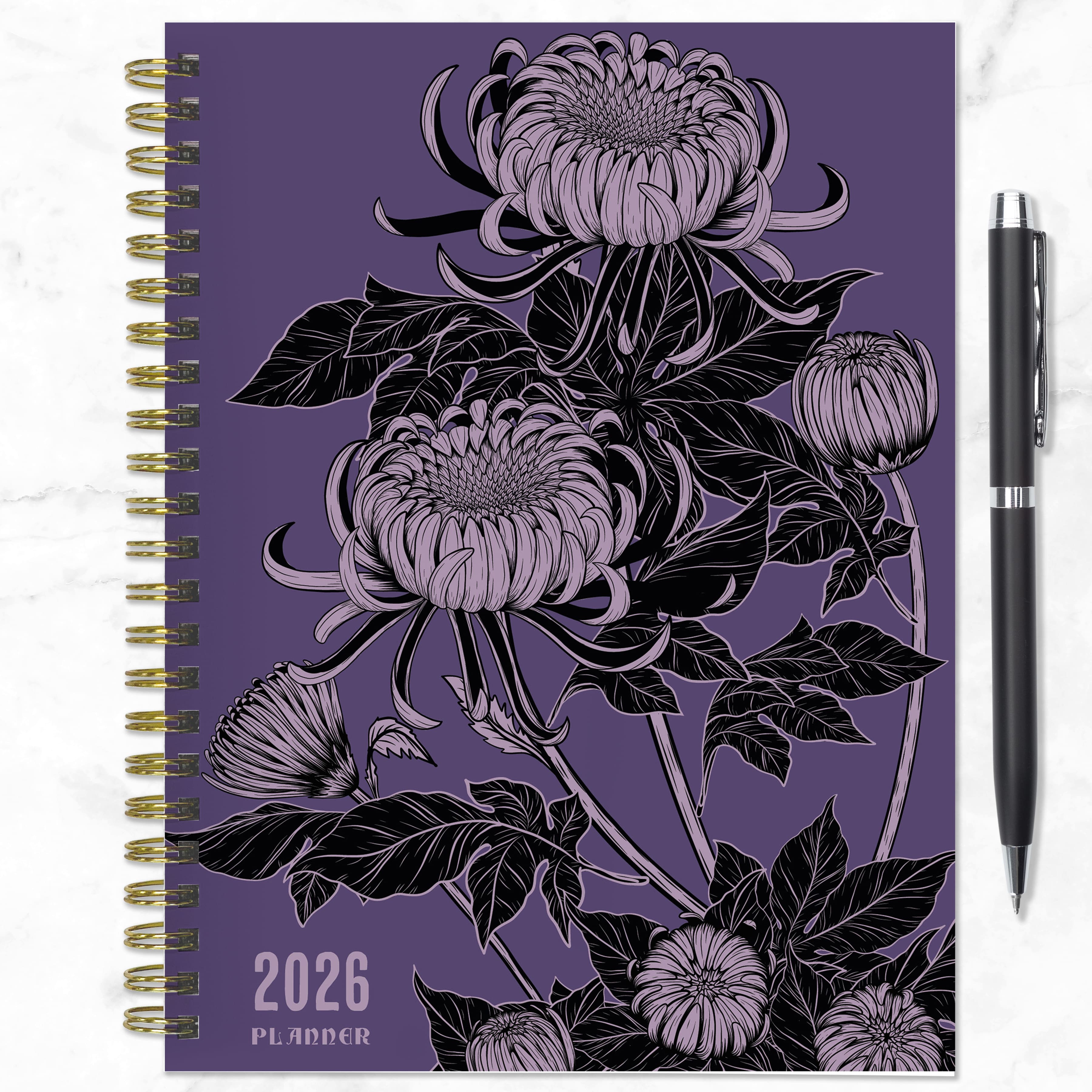 2026 Witch&#x27;s Flower Medium Weekly Monthly Planner