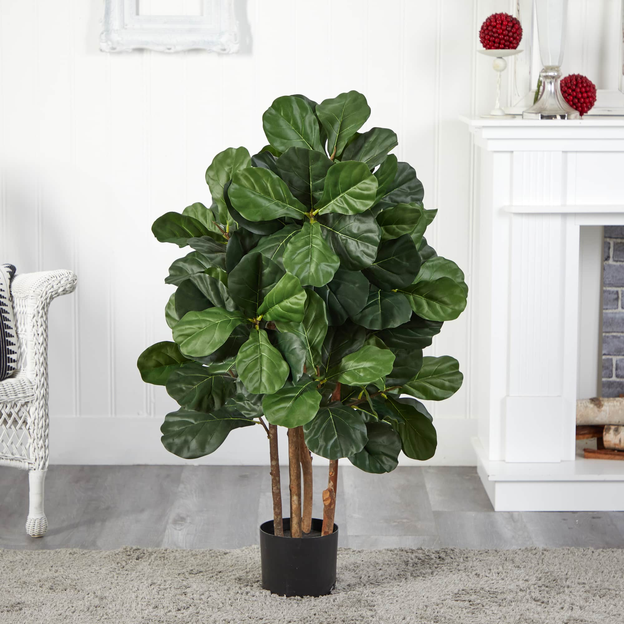 3.5ft. Potted Green Fiddle Leaf Fig Artificial Tree