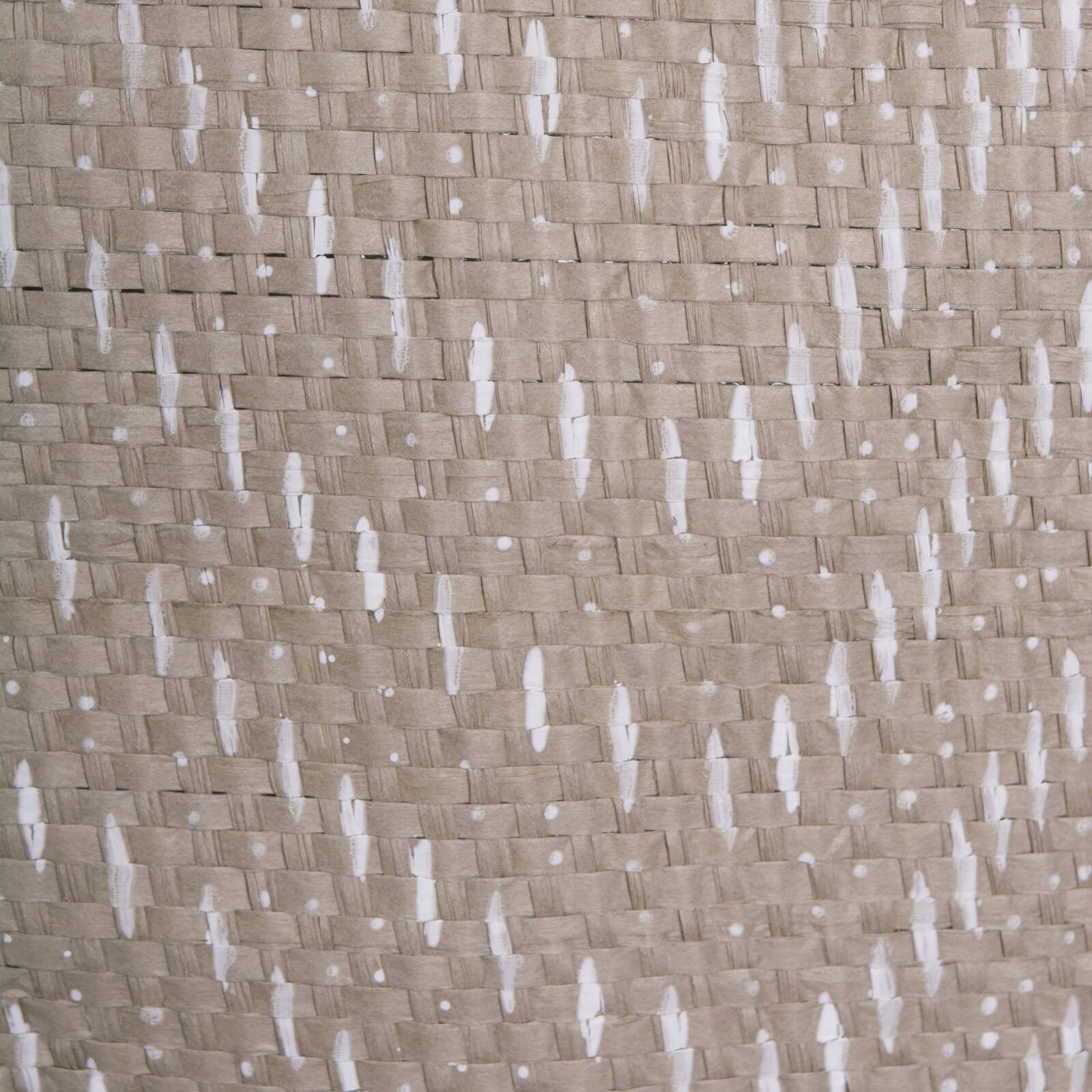 DII® Large Round Stone & Cream Tribal Chevron PE-Coated Woven Paper Laundry Bin, 2ct.