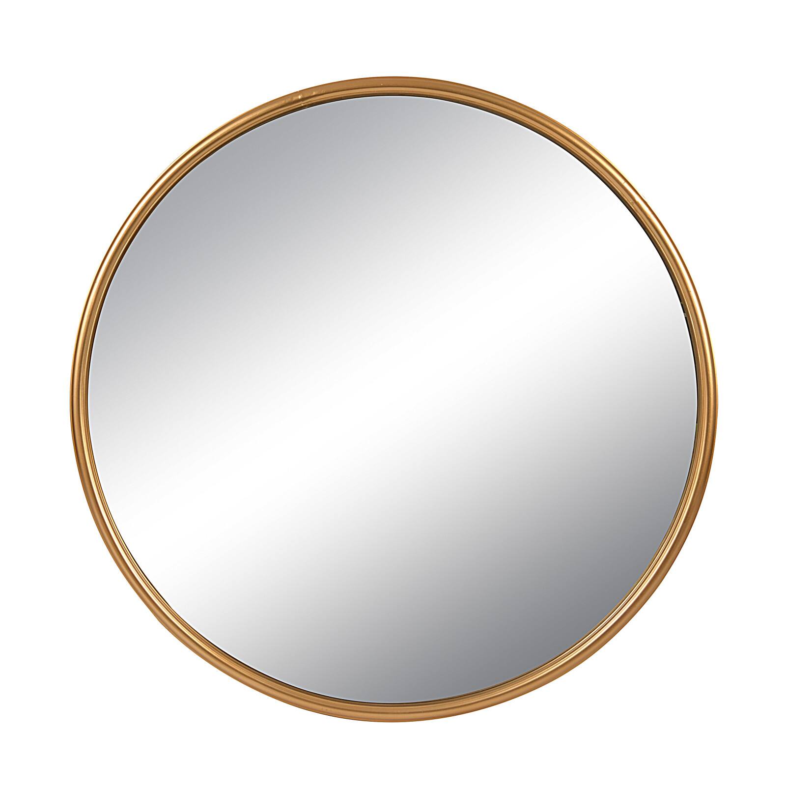 36" Gold Finish Round Metal Wall Mirror Michaels