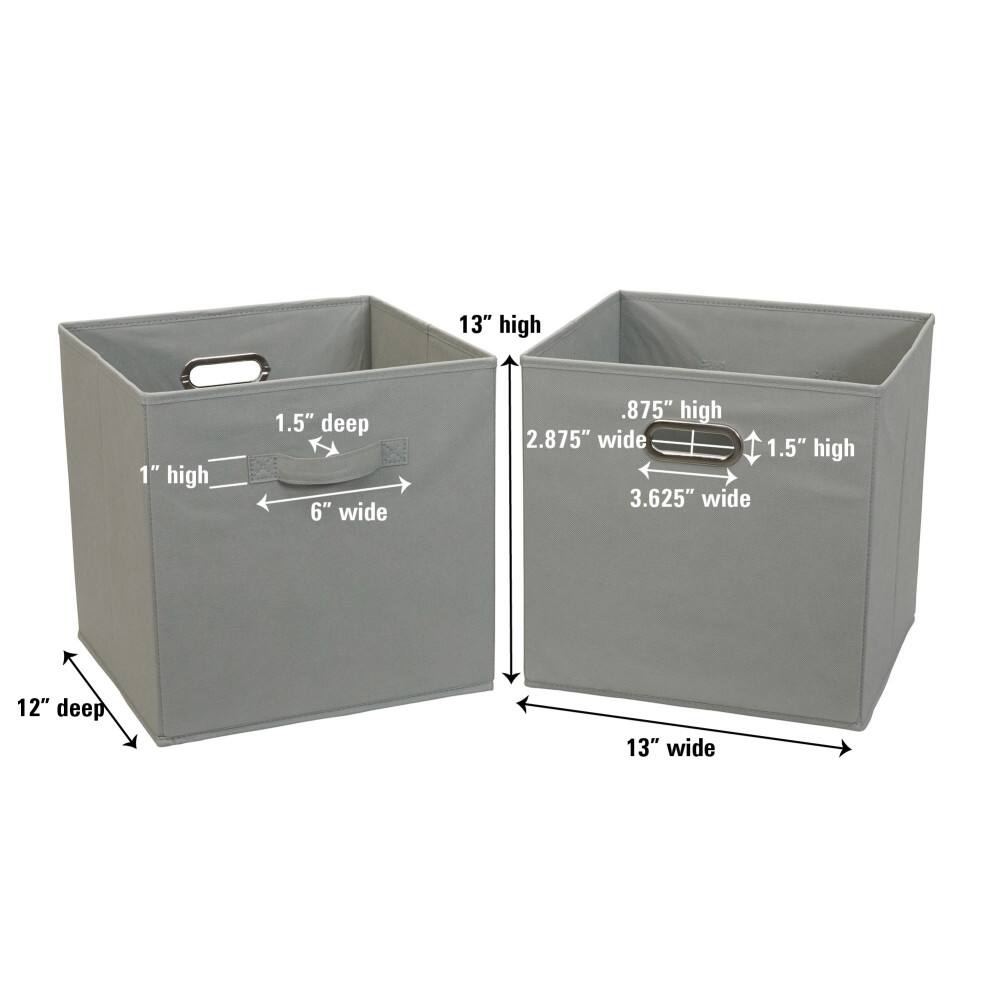 2 Pack Household Essentials 13" Fabric Storage Bins