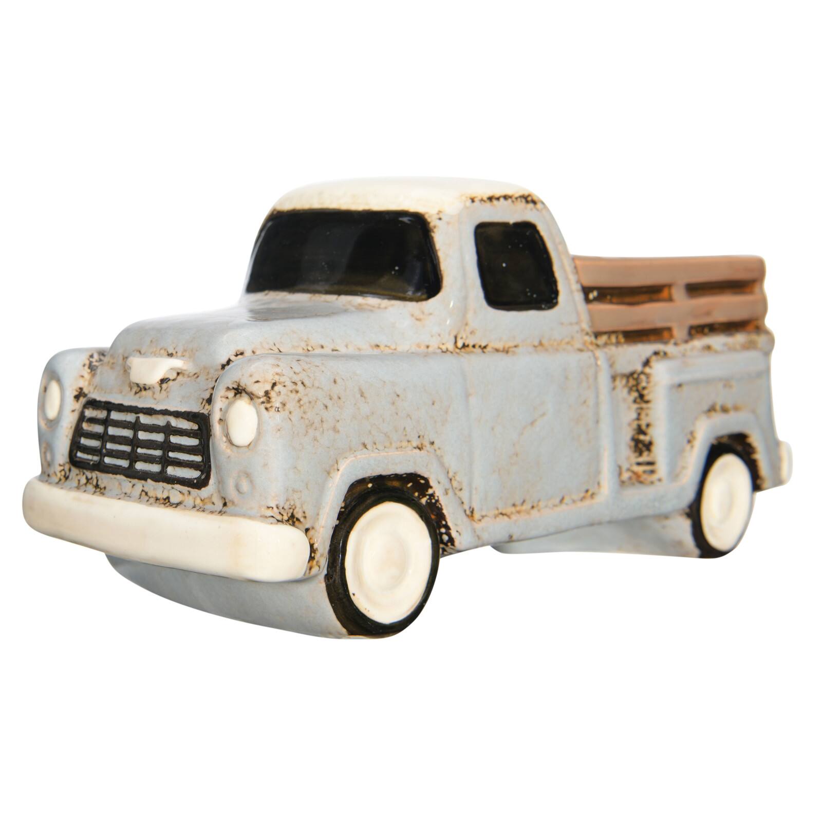 Hello Honey® 10" Gray Stoneware Truck Container
