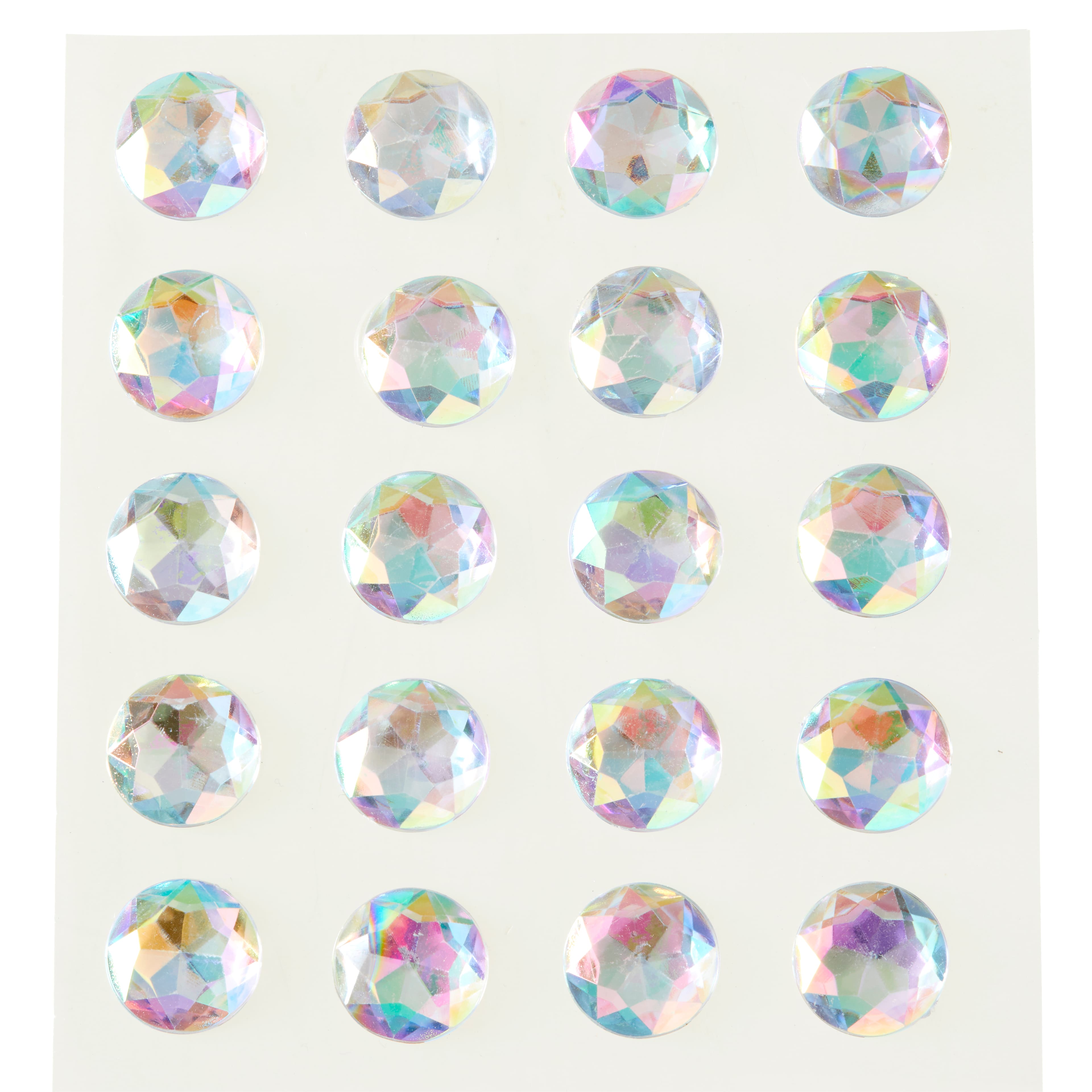 12 Packs: 20 ct. (240 total) Clear Iridescent Gem Bling Stickers by Recollections™