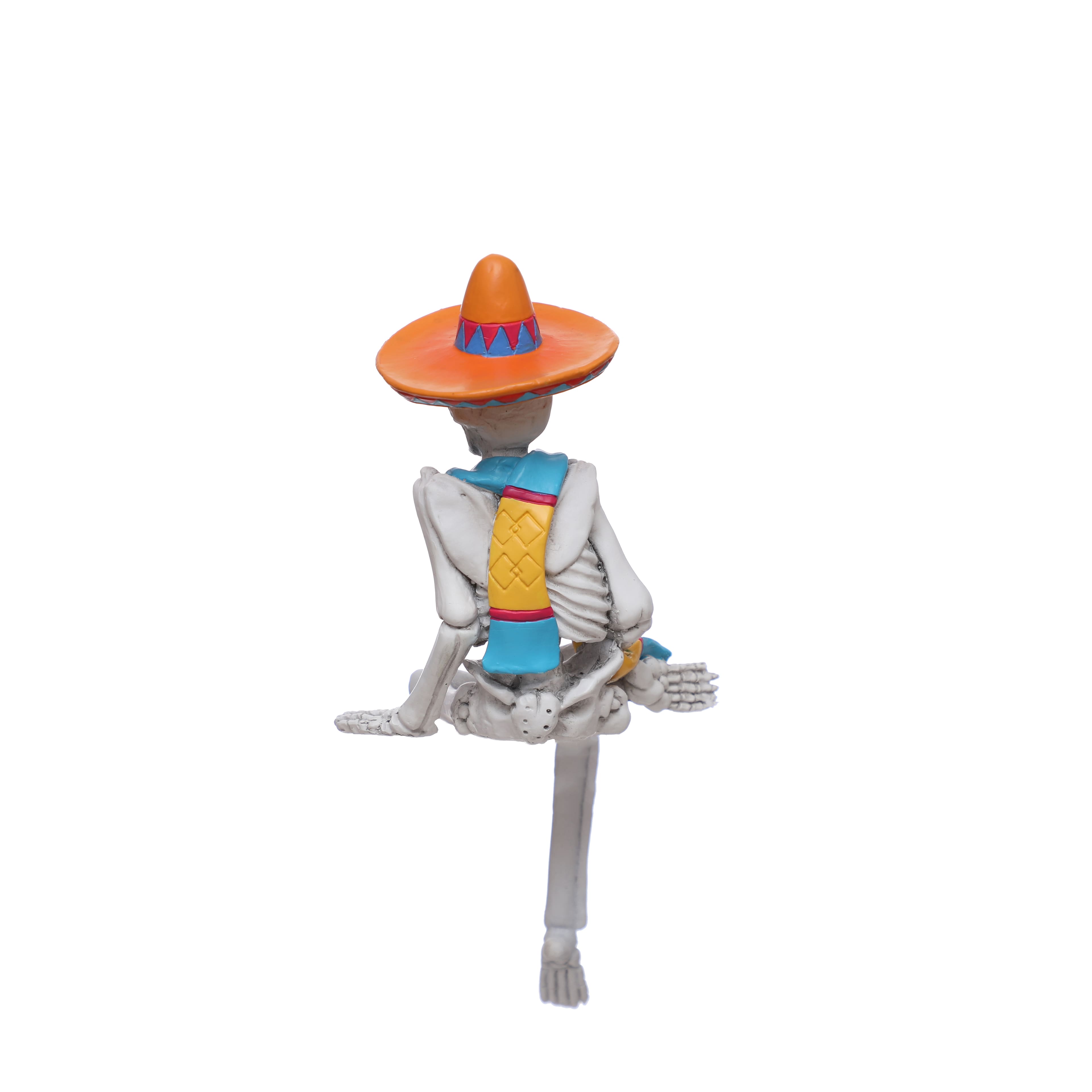 9&#x22; Day of the Dead Sitting Skeleton with Sombrero Tabletop D&#xE9;cor by Ashland&#xAE;