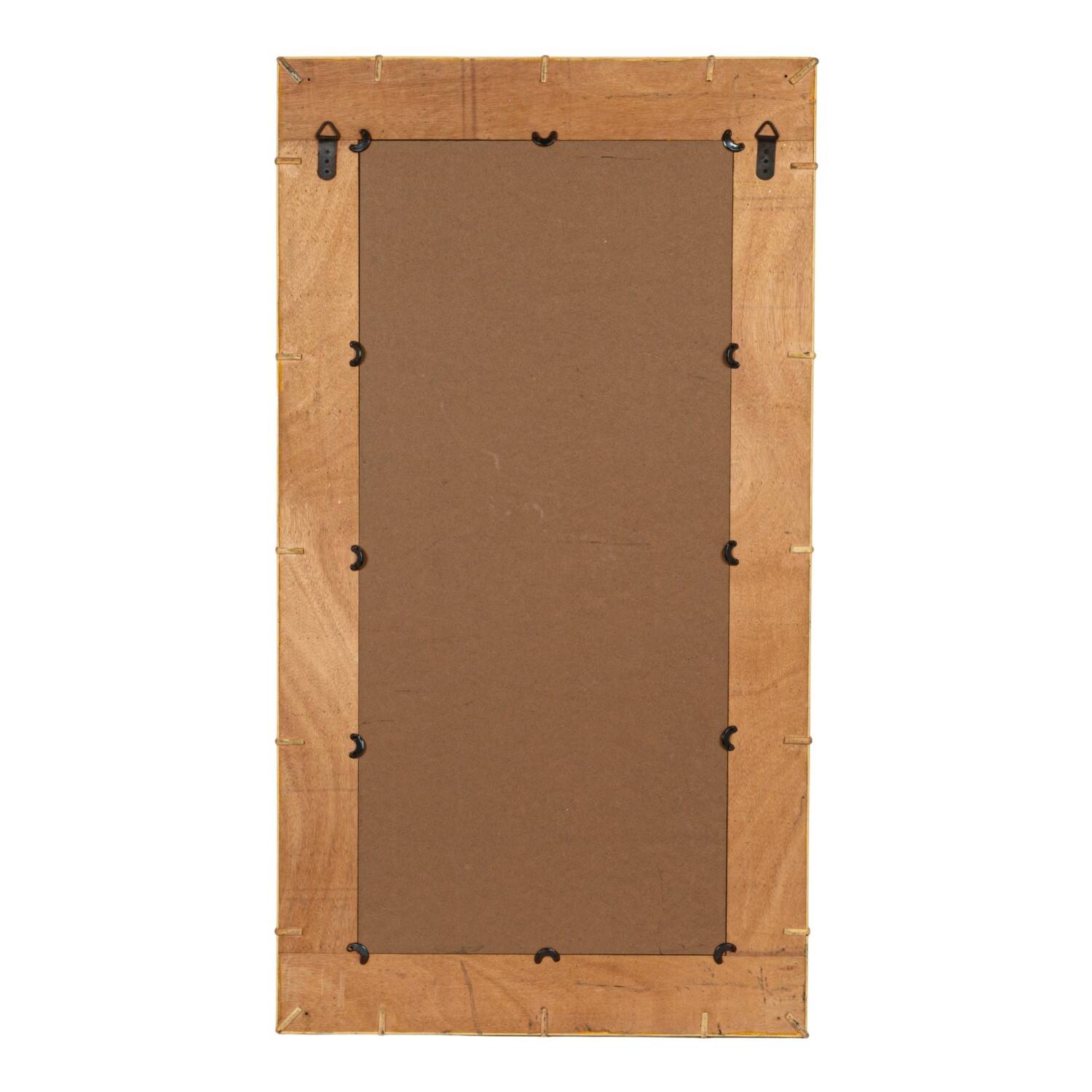 Hello Honey® 43" Natural Brown Bamboo Rectangular Wall Mirror
