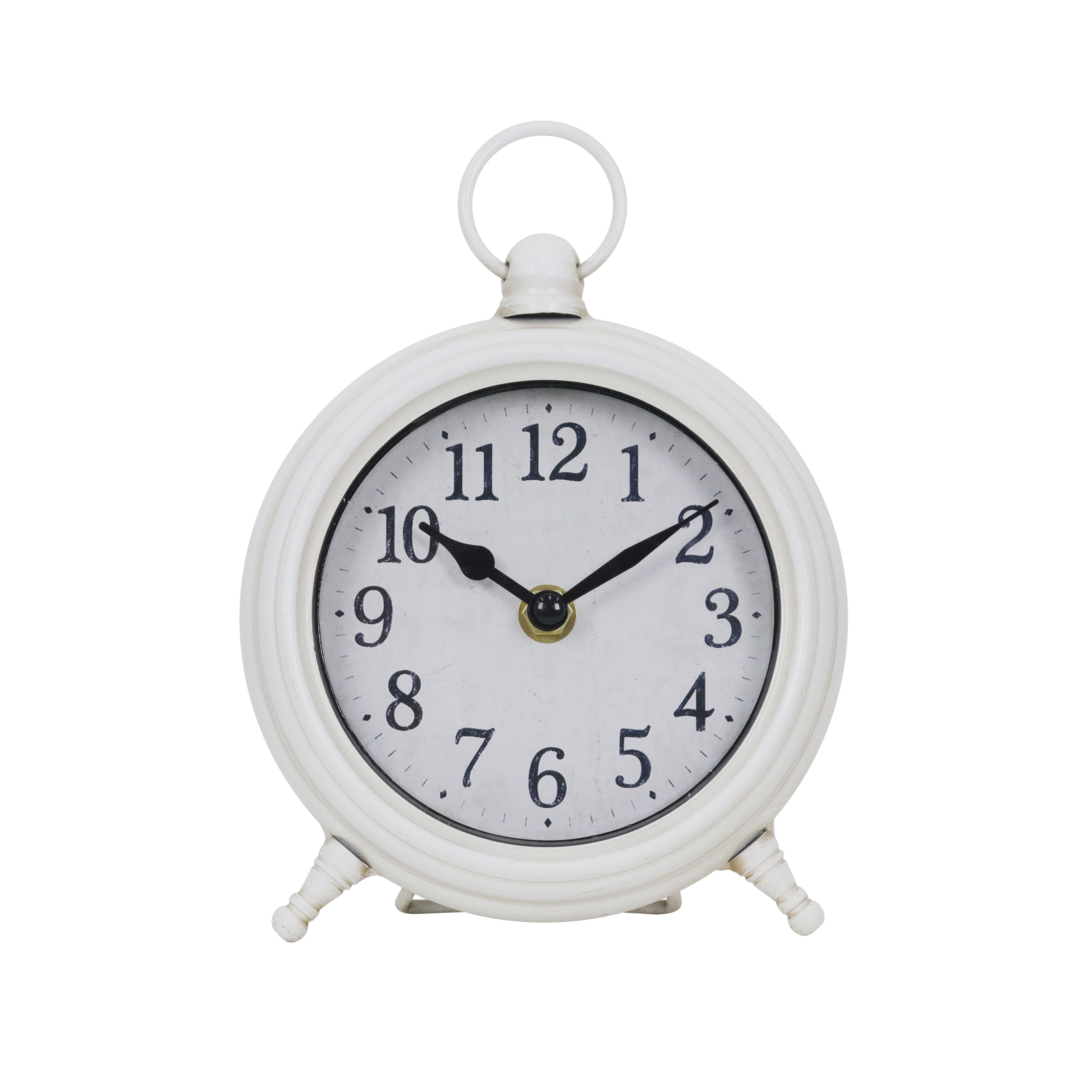7.5&#x22; White Clock Tabletop Accent by Ashland&#xAE;