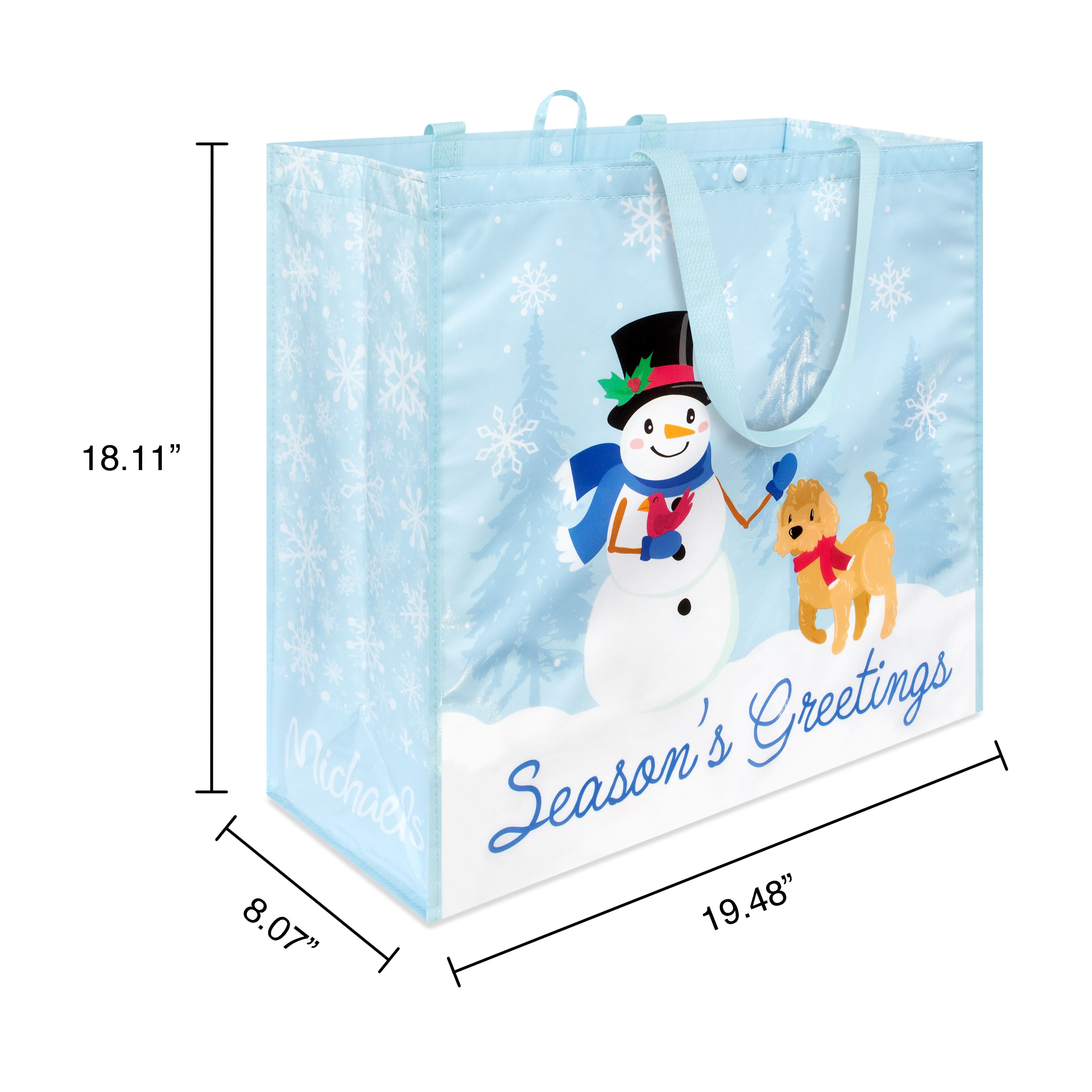 Large Reusable Snowman Tote by Celebrate It&#x2122;