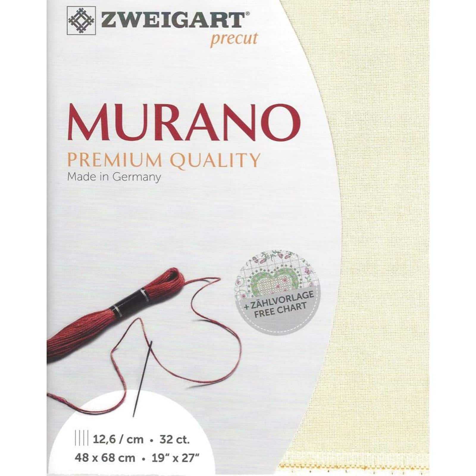 Zweigart&#xAE; Murano Precut 32 Count Premium Fabric, 18&#x22; x 27&#x22;