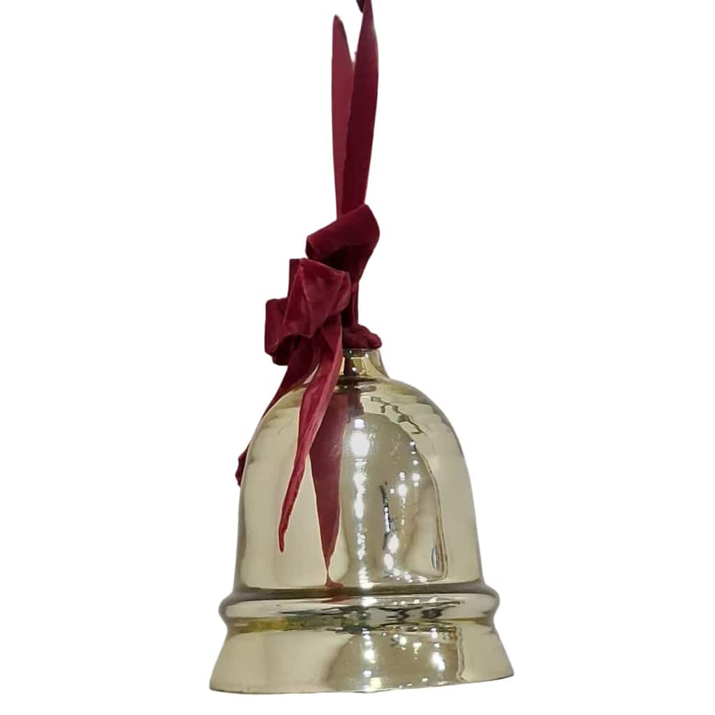 Gold Bell with Red Ribbon Wall D&#xE9;cor by Ashland&#xAE;