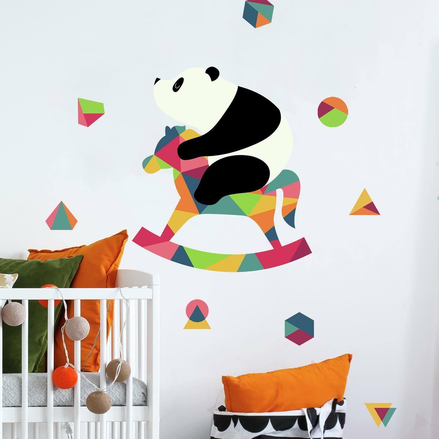 RoomMates Andy Westface Panda Nursery Peel & Stick Giant Wall Decals