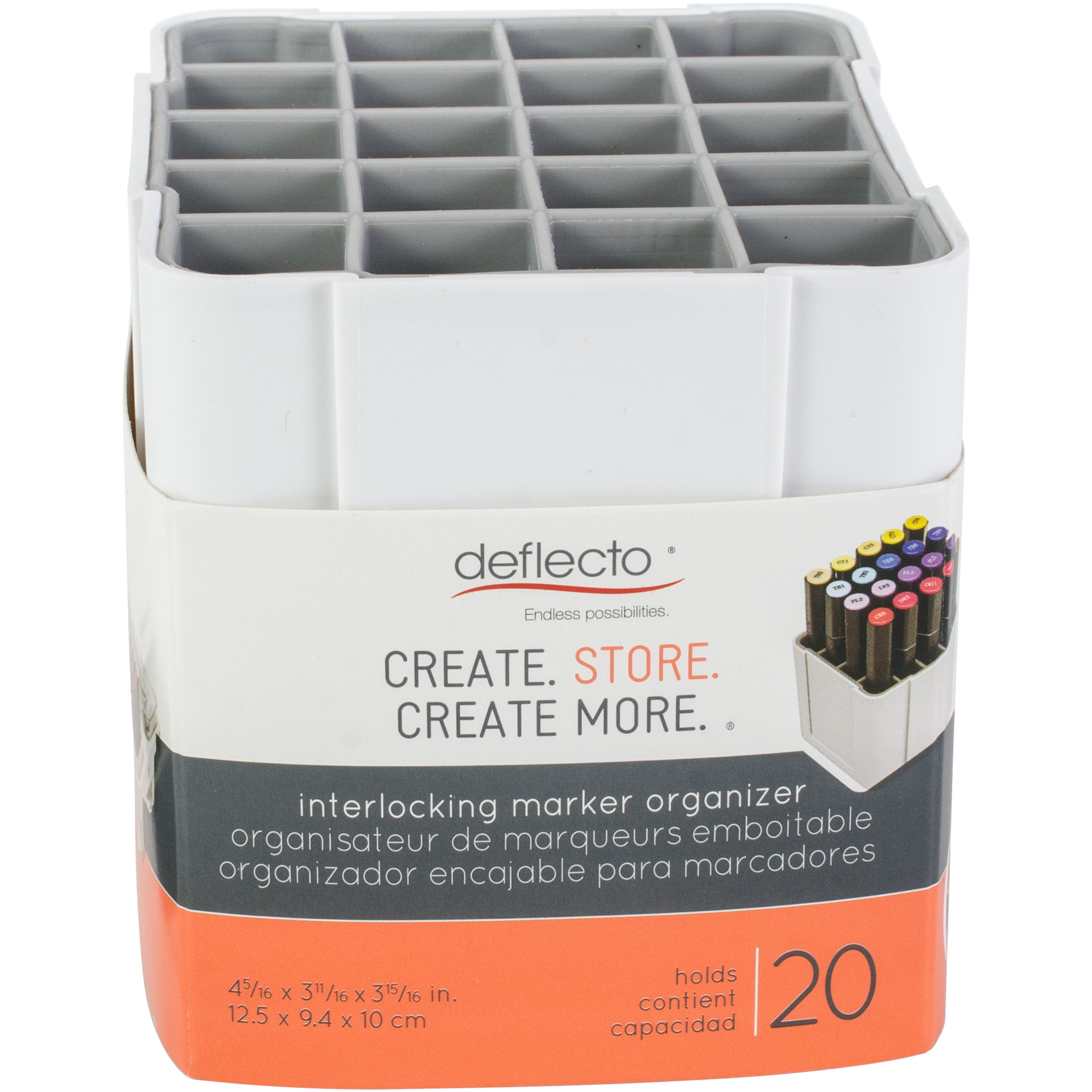 Deflecto&#xAE; White Interlocking Marker Organizer