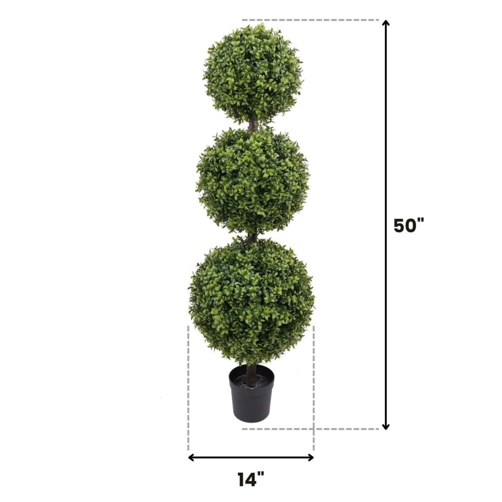 GreenSmart Dekor 4ft. Faux Boxwood Sphere Topiary Tree