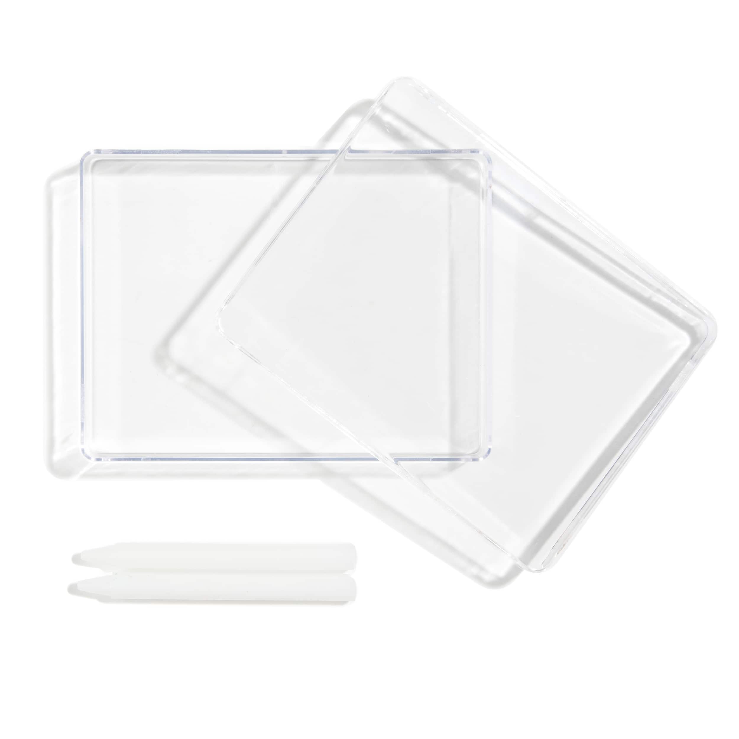 Boîte de rangement avec crayons de cire Éclat de cristal de Bead Landing