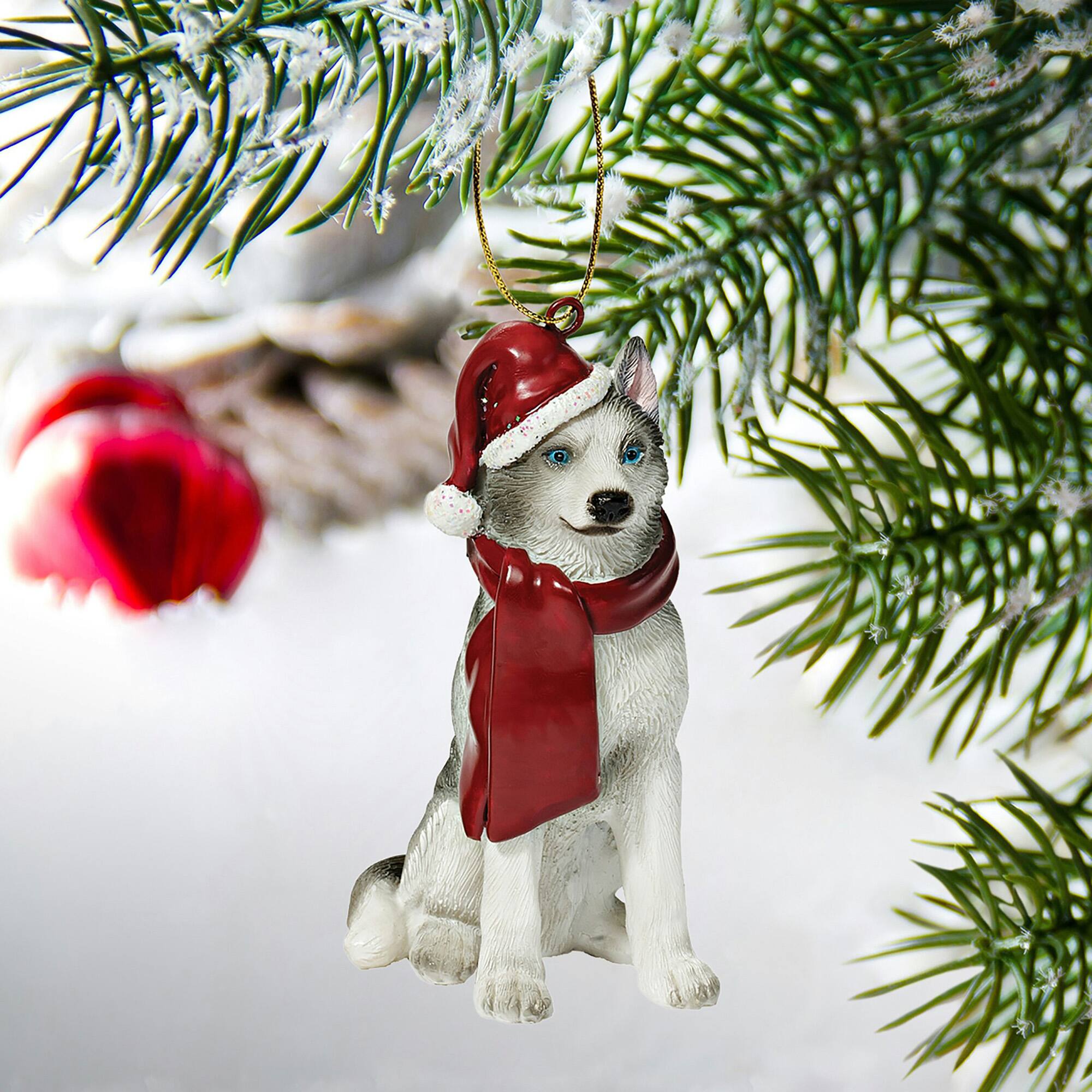 Design Toscano 3.5&#x22; Siberian Husky Ornament Sculpture