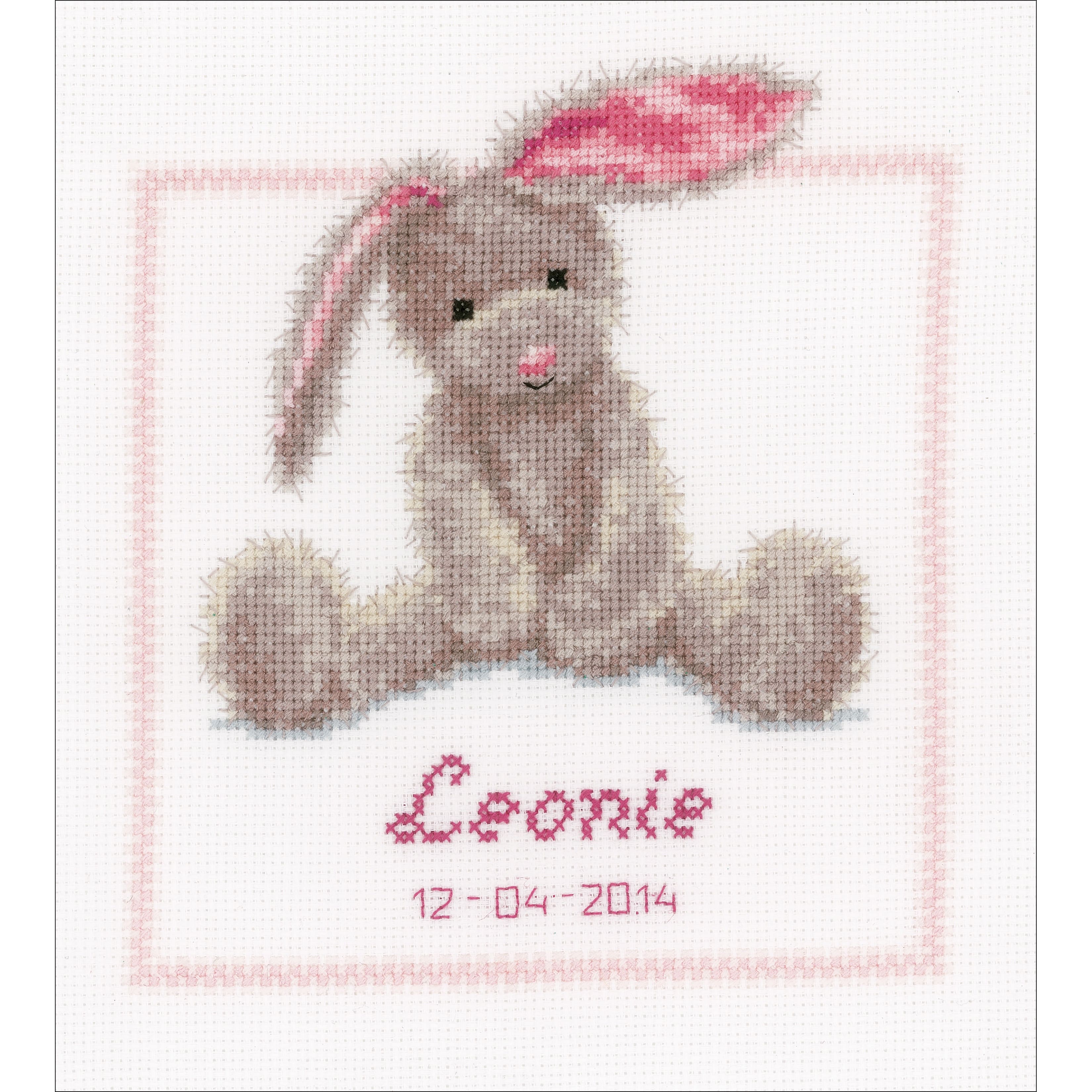 Vervaco Cute Bunny Record Counted Cross Stitch Kit