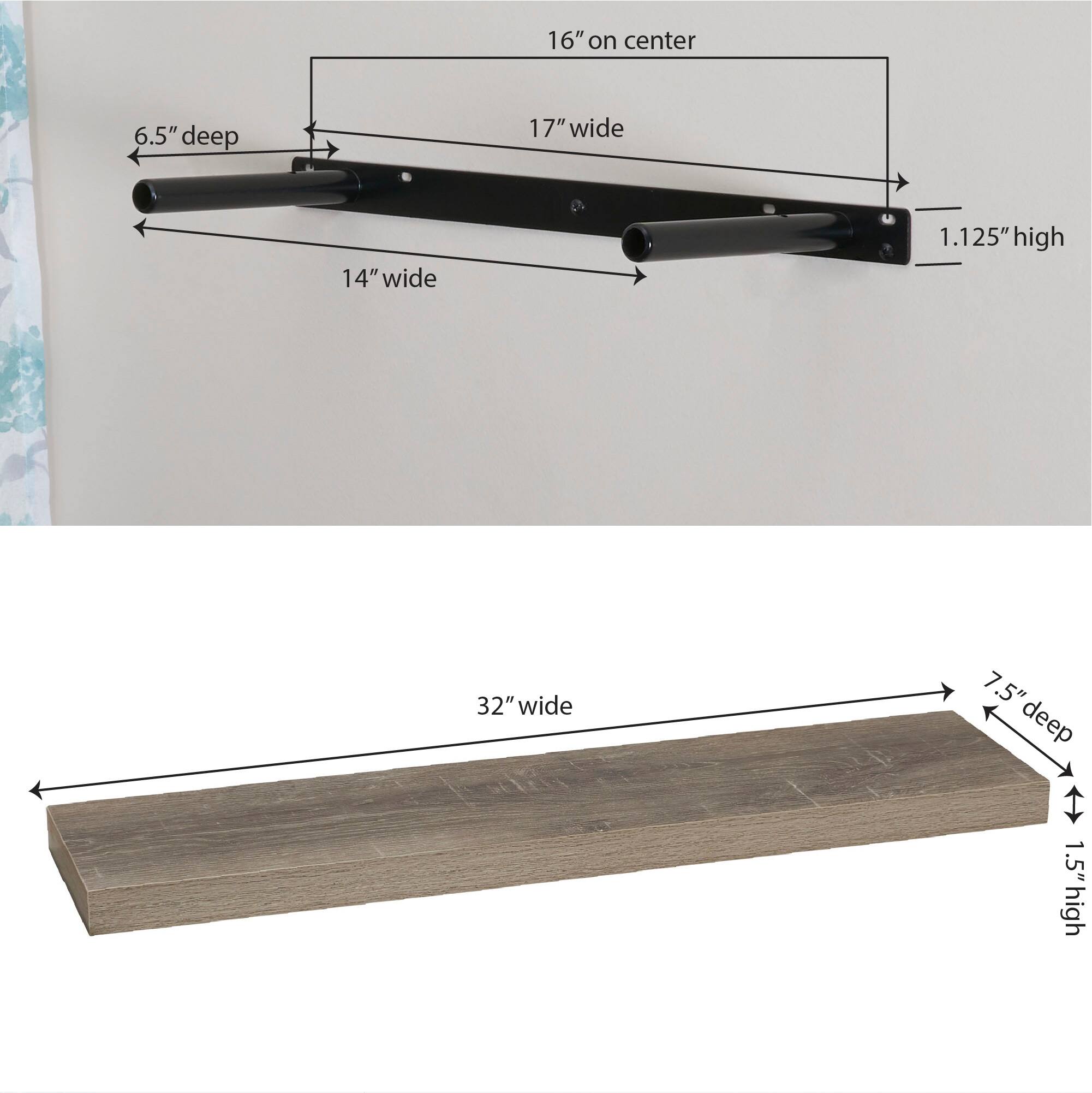 Household Essentials Floating Wall Shelf