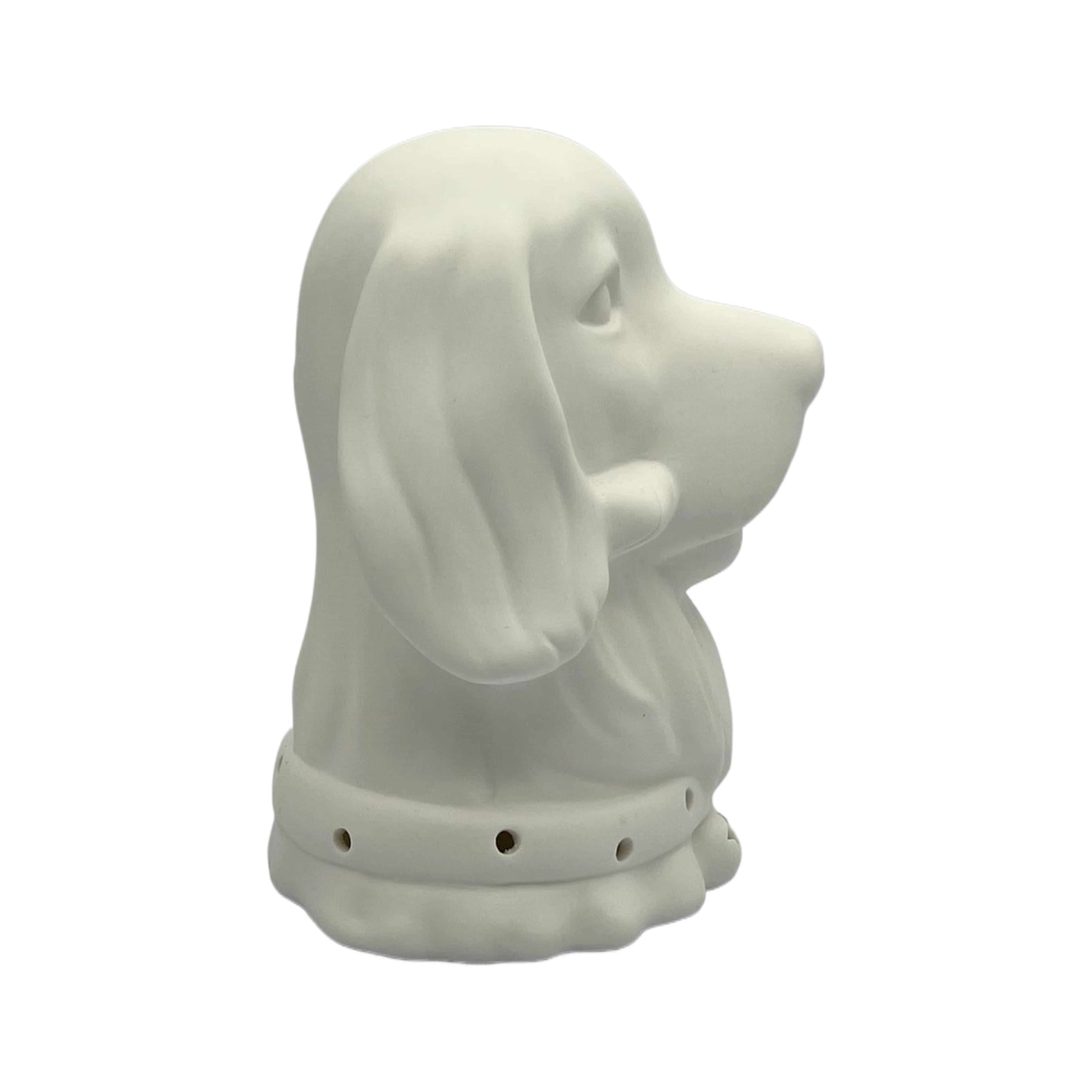 7.25&#x22; LED DIY Ceramic Dog with a Candy Cane D&#xE9;cor by Make Market&#xAE;