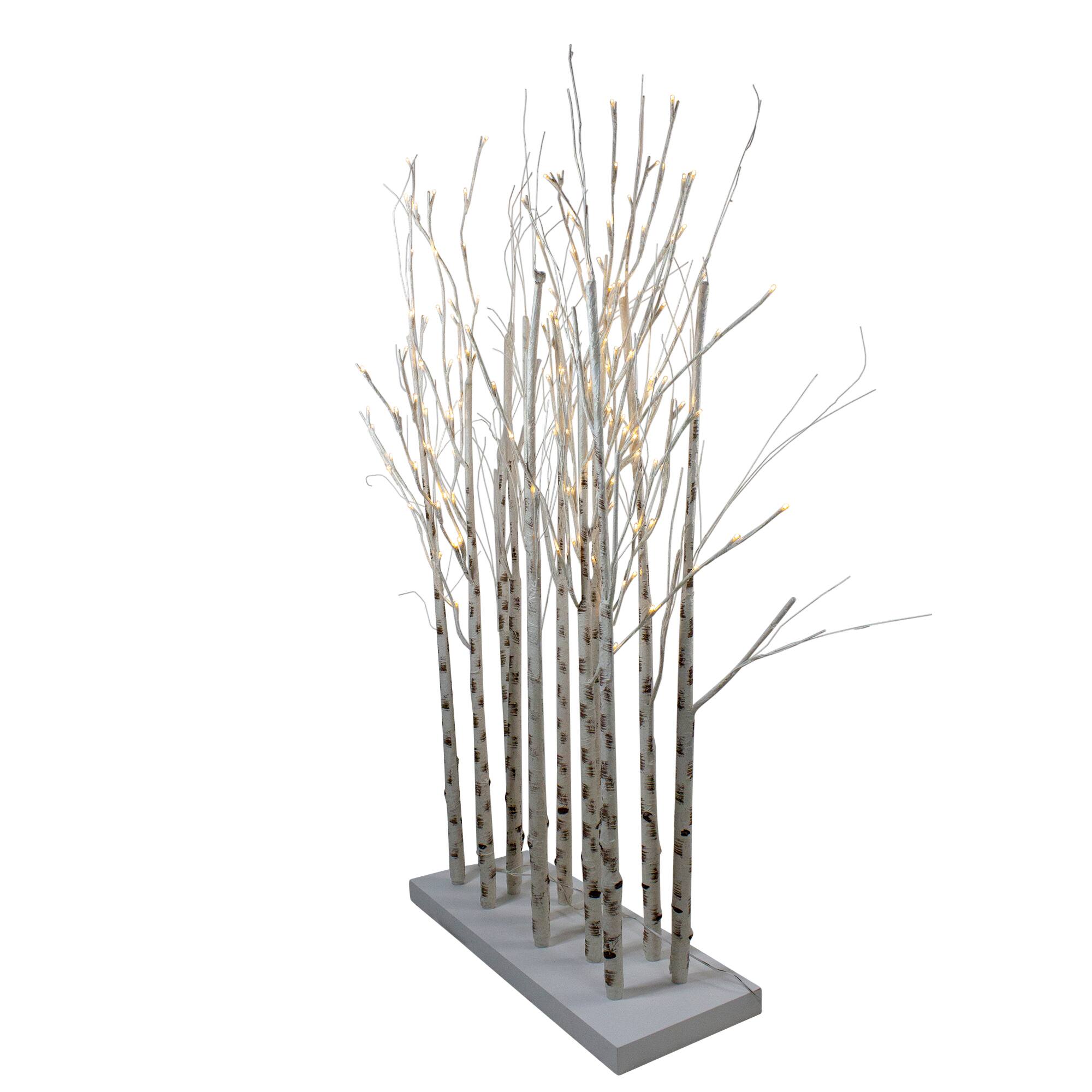 4ft. Micro LED Decorative Birch Trees with Platform