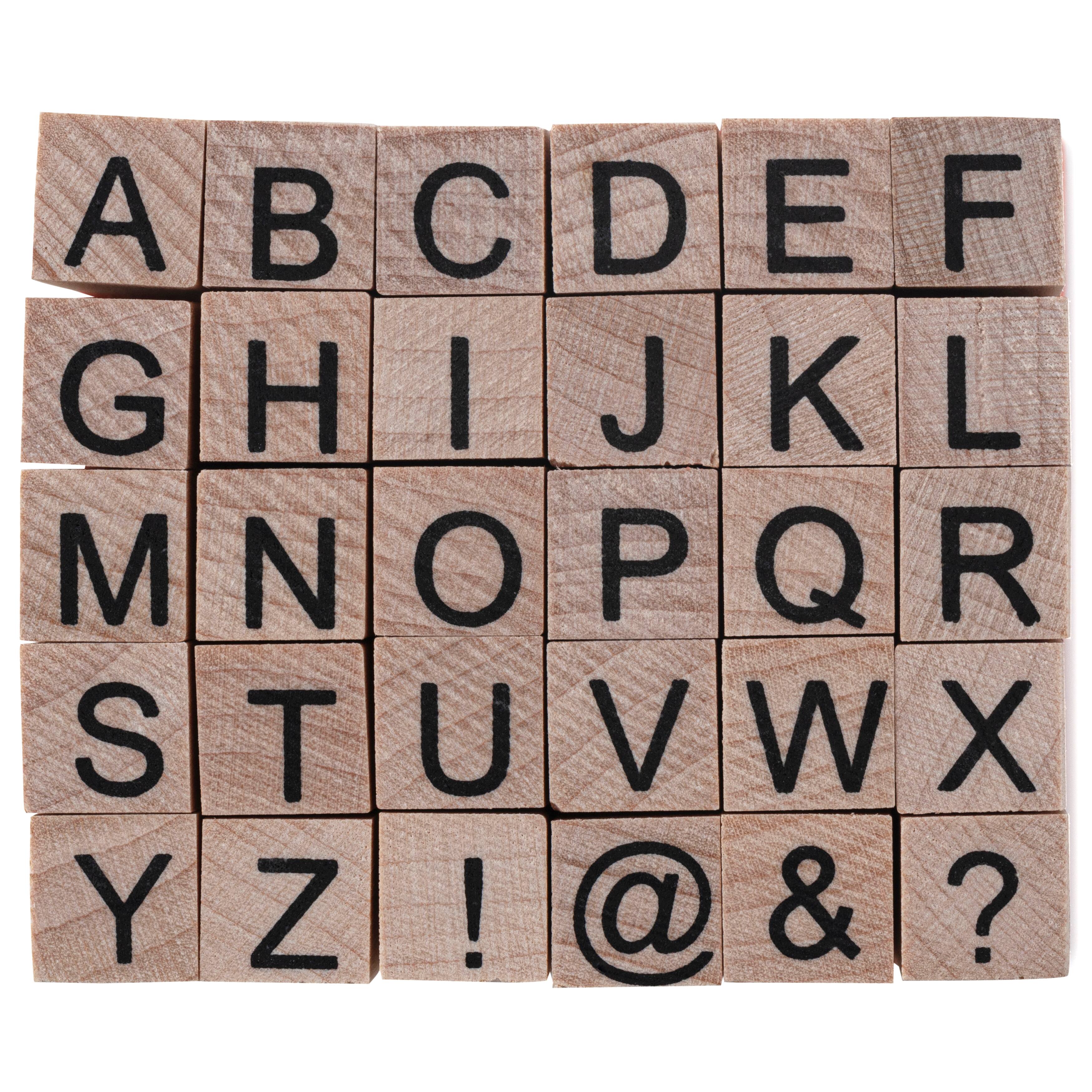 6 Pack: Small Uppercase Alphabet Wood Stamp Set by Recollections™