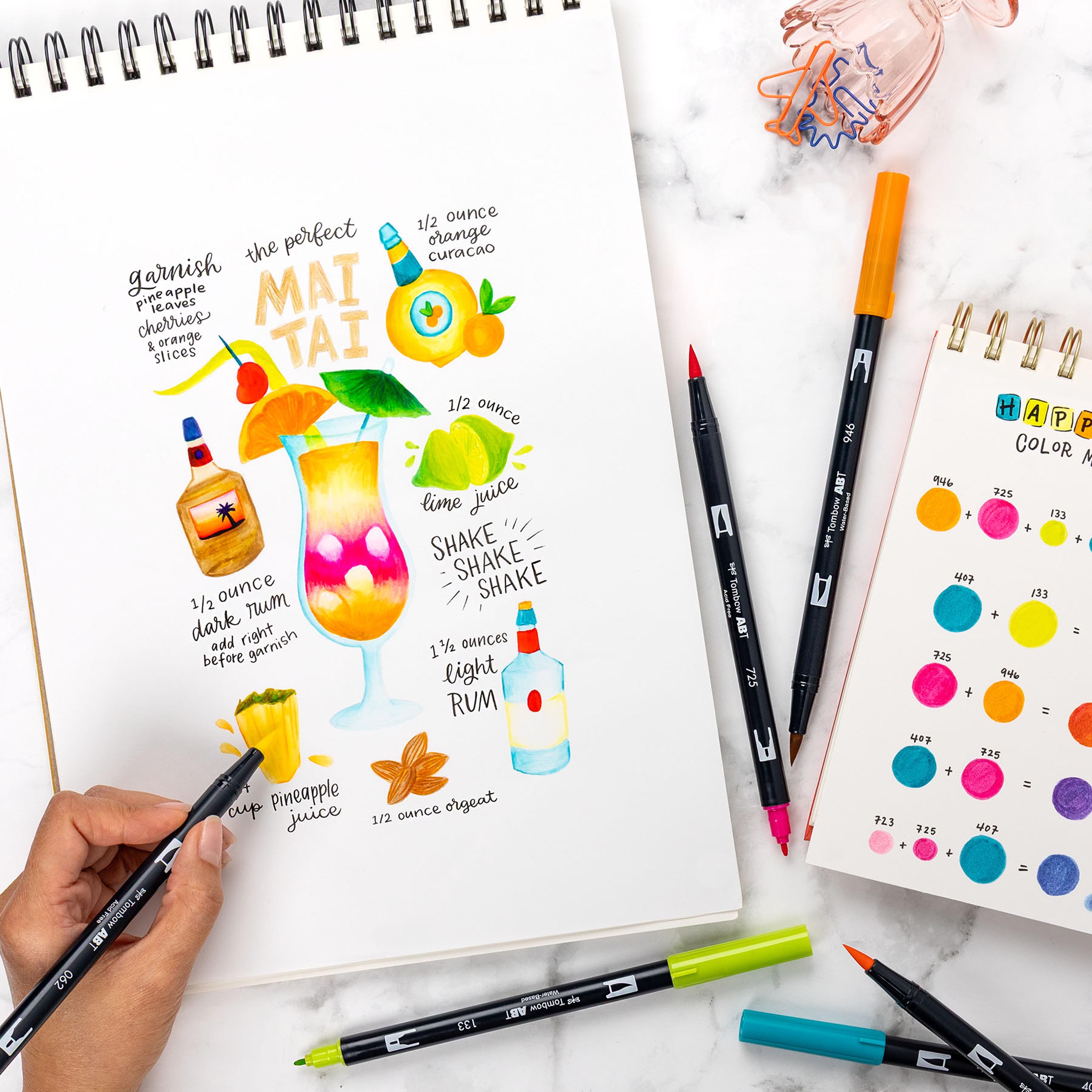 Tombow Happy Hour Dual Brush Pen Set