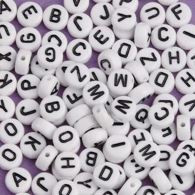 Color Splash!® White Plastic Alphabet Beads, 6mm | Michaels