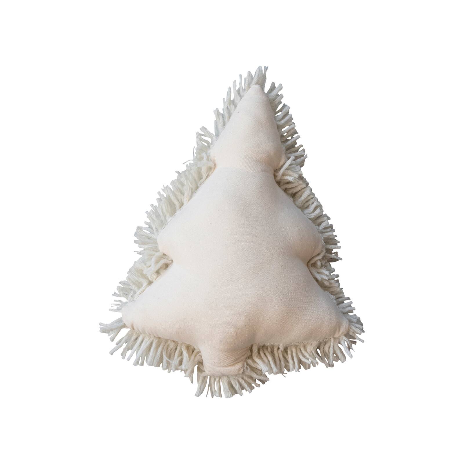 Hello Honey&#xAE; 19&#x22; Cream Shag Tree-Shaped Throw Pillow