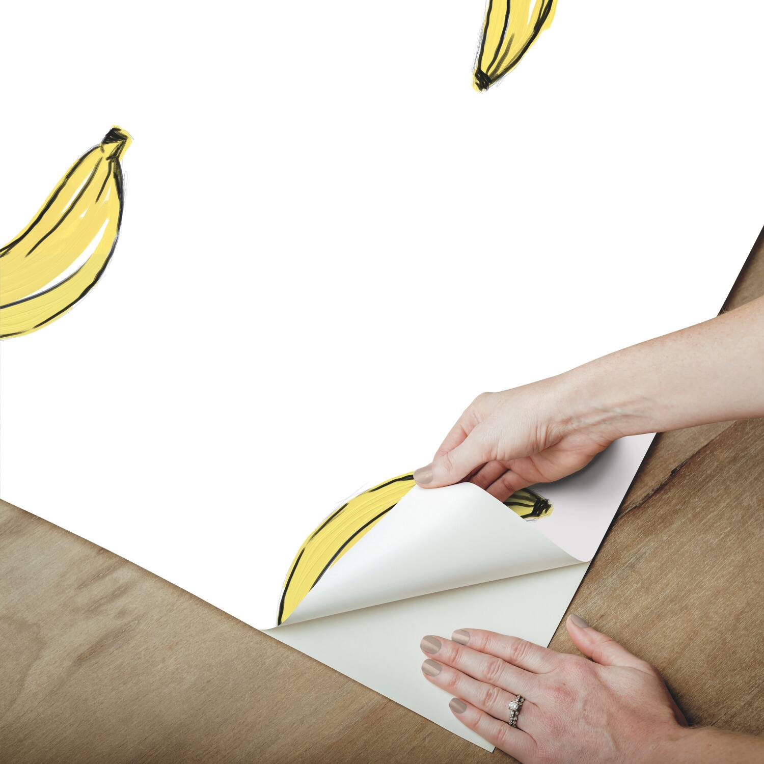 RoomMates Mr. Kate Banana Print Peel &#x26; Stick Wallpaper