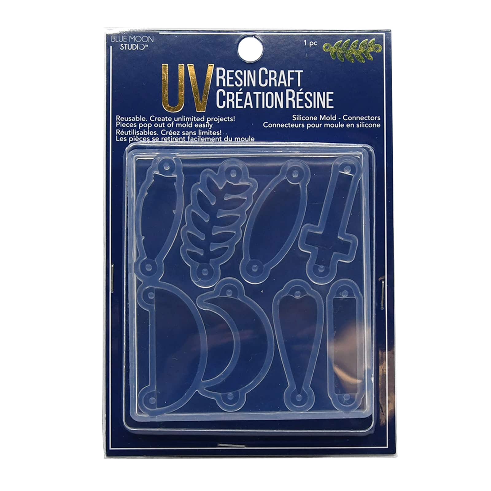 12 Pack: Blue Moon Studio&#x2122; UV Resin Craft Connectors Silicone Mold