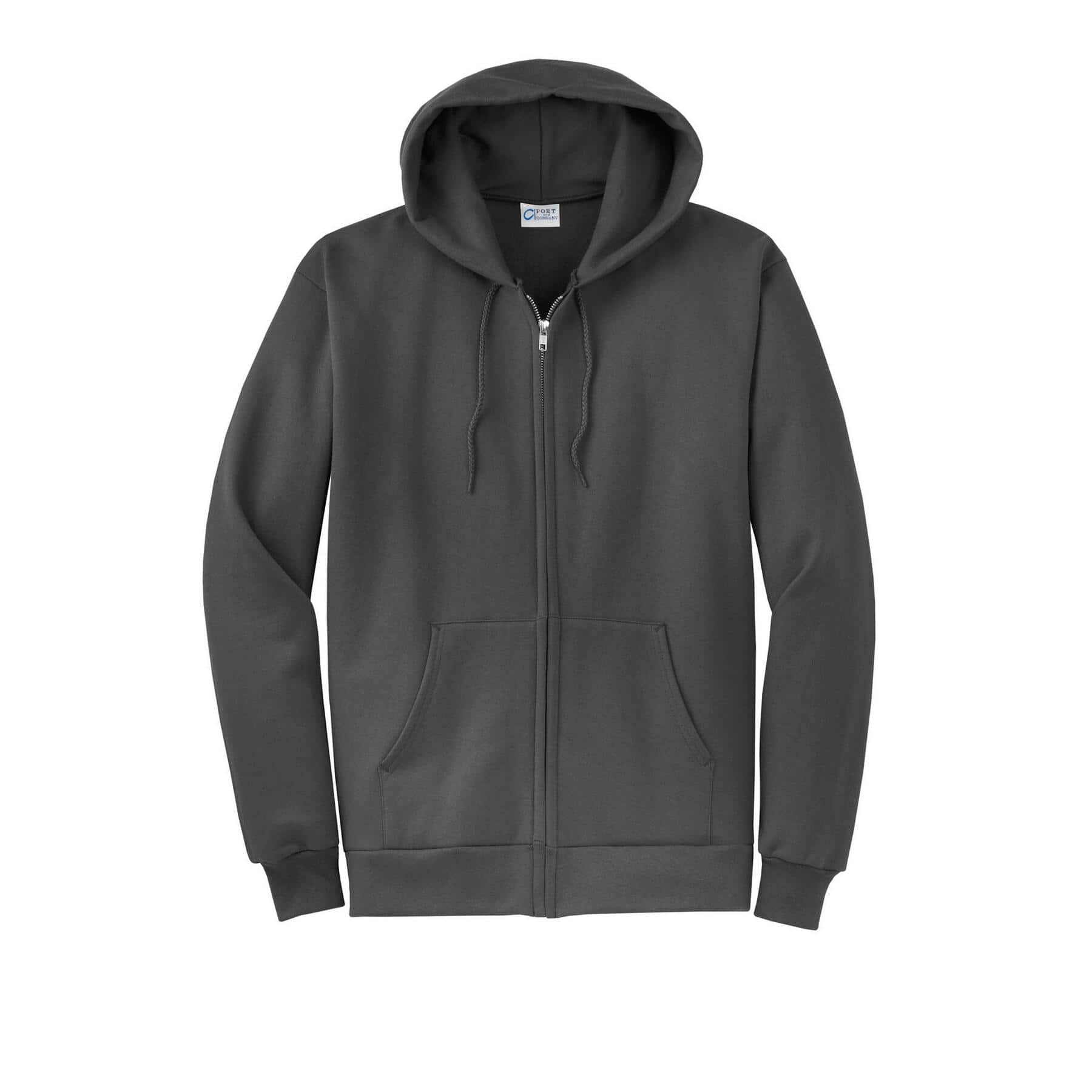 Port & Company® Neutrals Core Fleece Full-Zip Hooded Sweatshirt