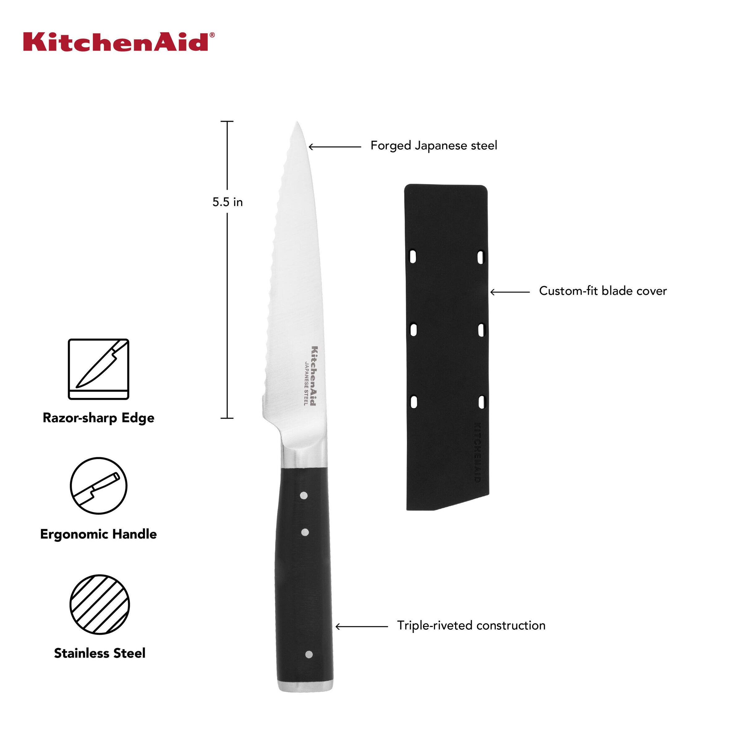 KitchenAid Gourmet 5.5" Serrated Utility with Sheath
