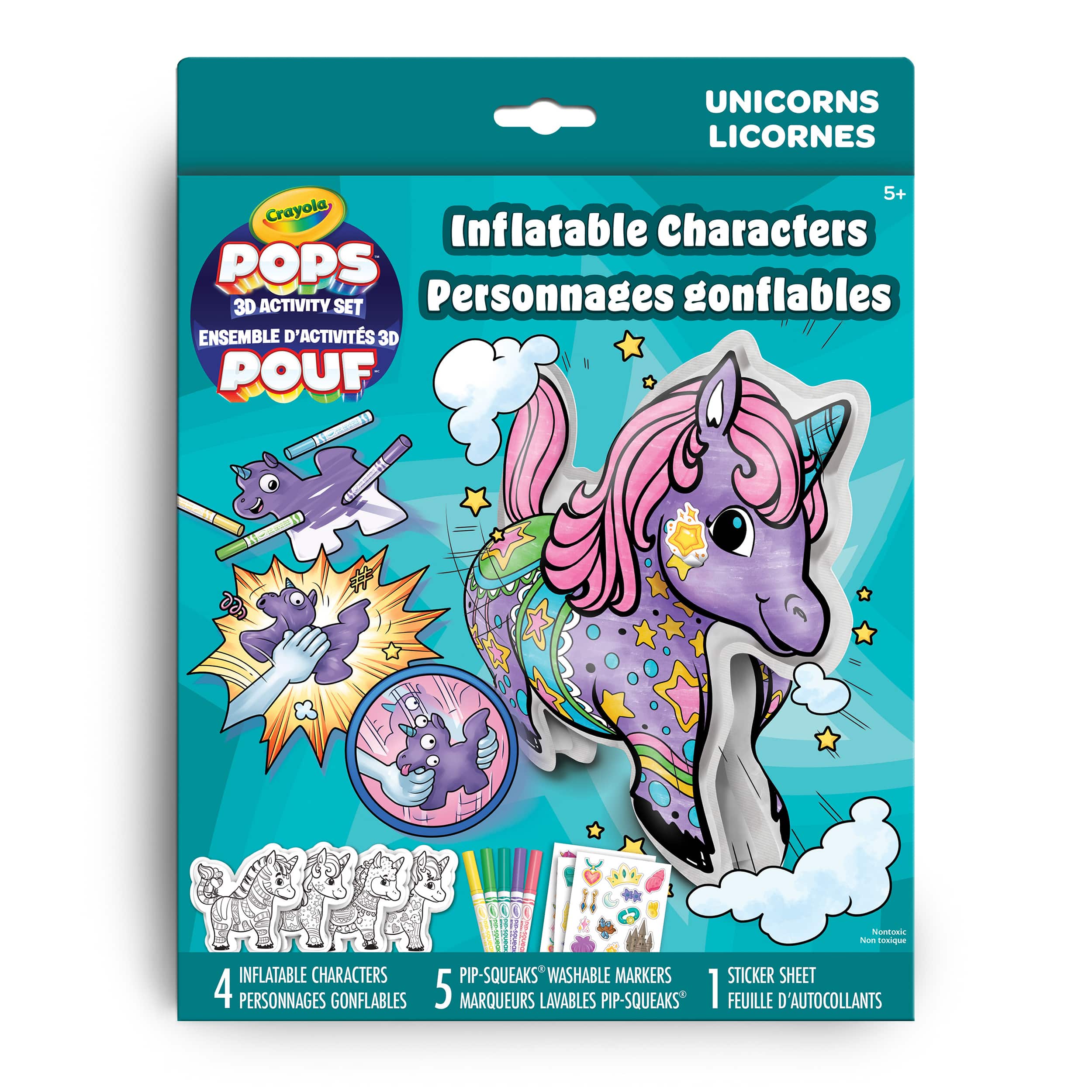 Crayola® POPS 3D Unicorns Inflatable Characters Activity Set