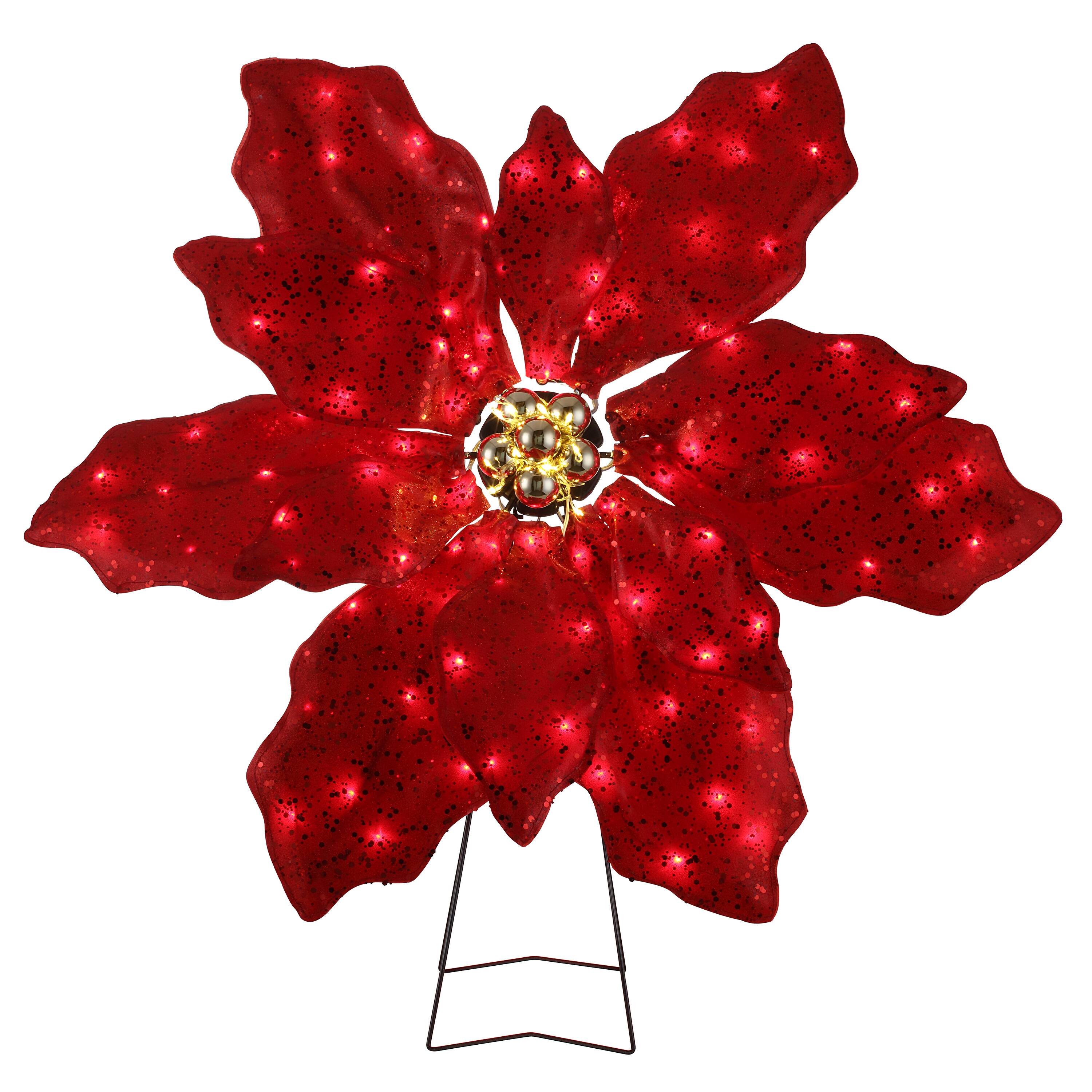 Mr. Christmas 35&#x22; Outdoor Twinkling LED Poinsettia